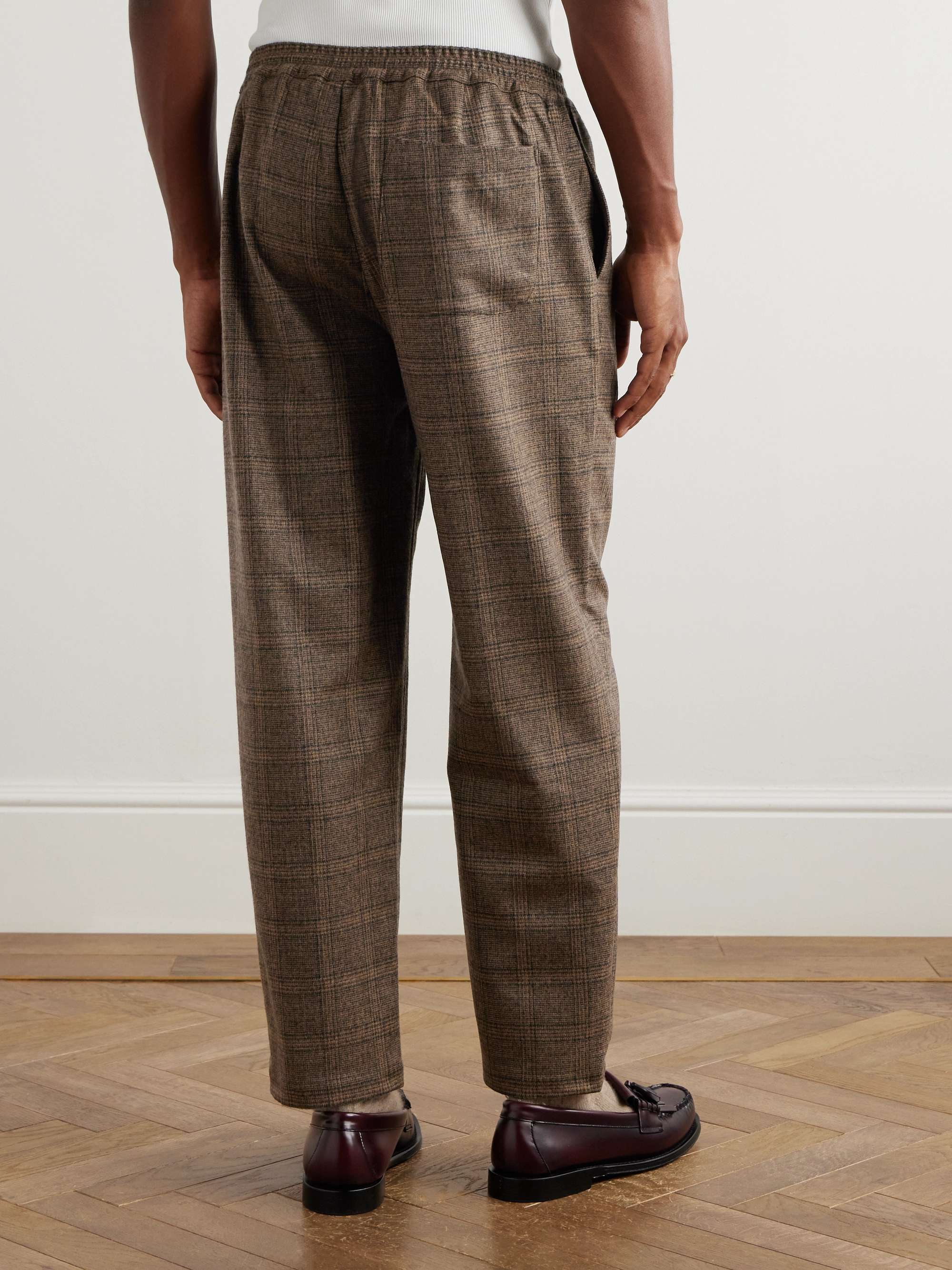 Banasa Tapered Checked Alpaca and Virgin Wool-Blend Suit Trousers view