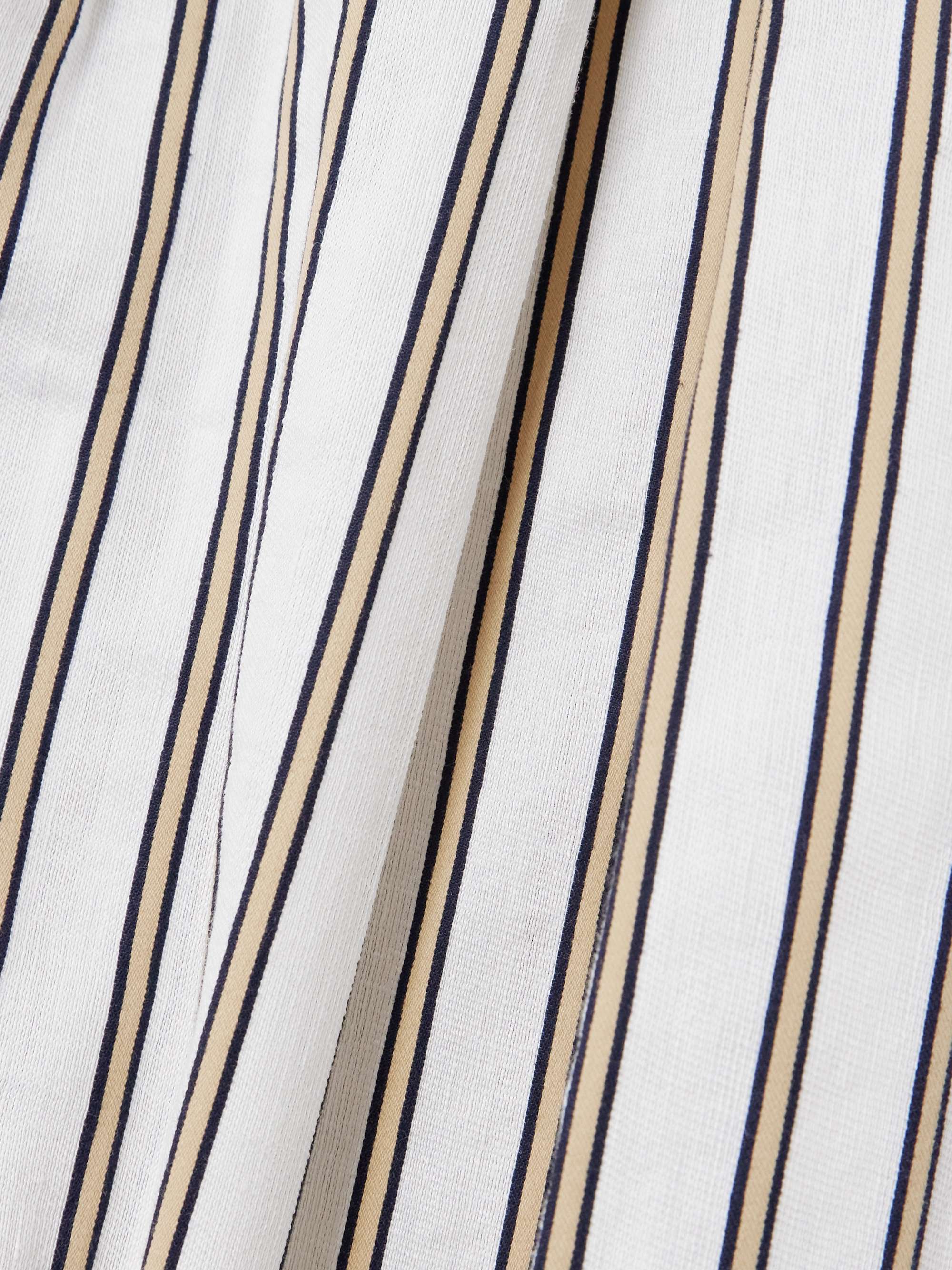 Irving pleated striped woven midi skirt view