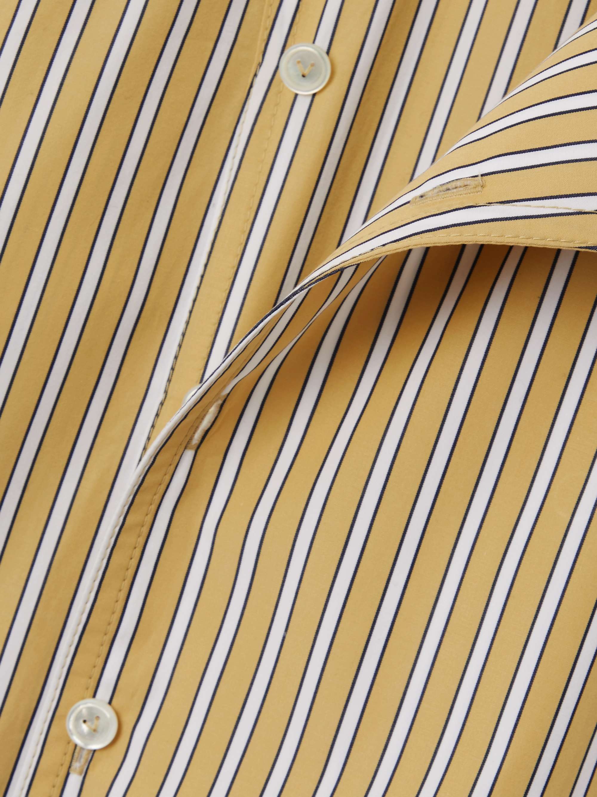 Asymmetric striped cotton-poplin shirt view