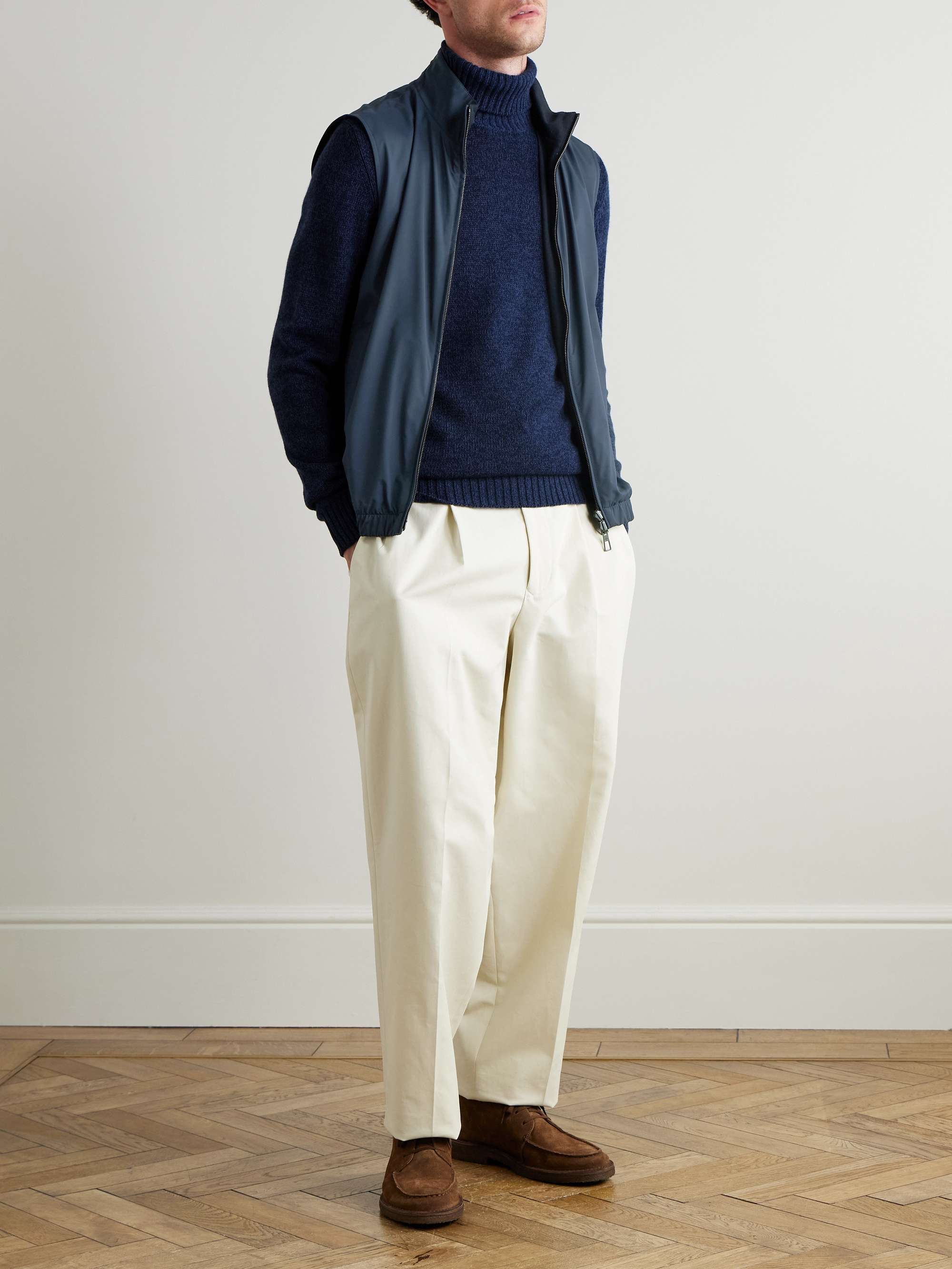 Slim-Fit Storm System Reversible Nylon and Wool Gilet view