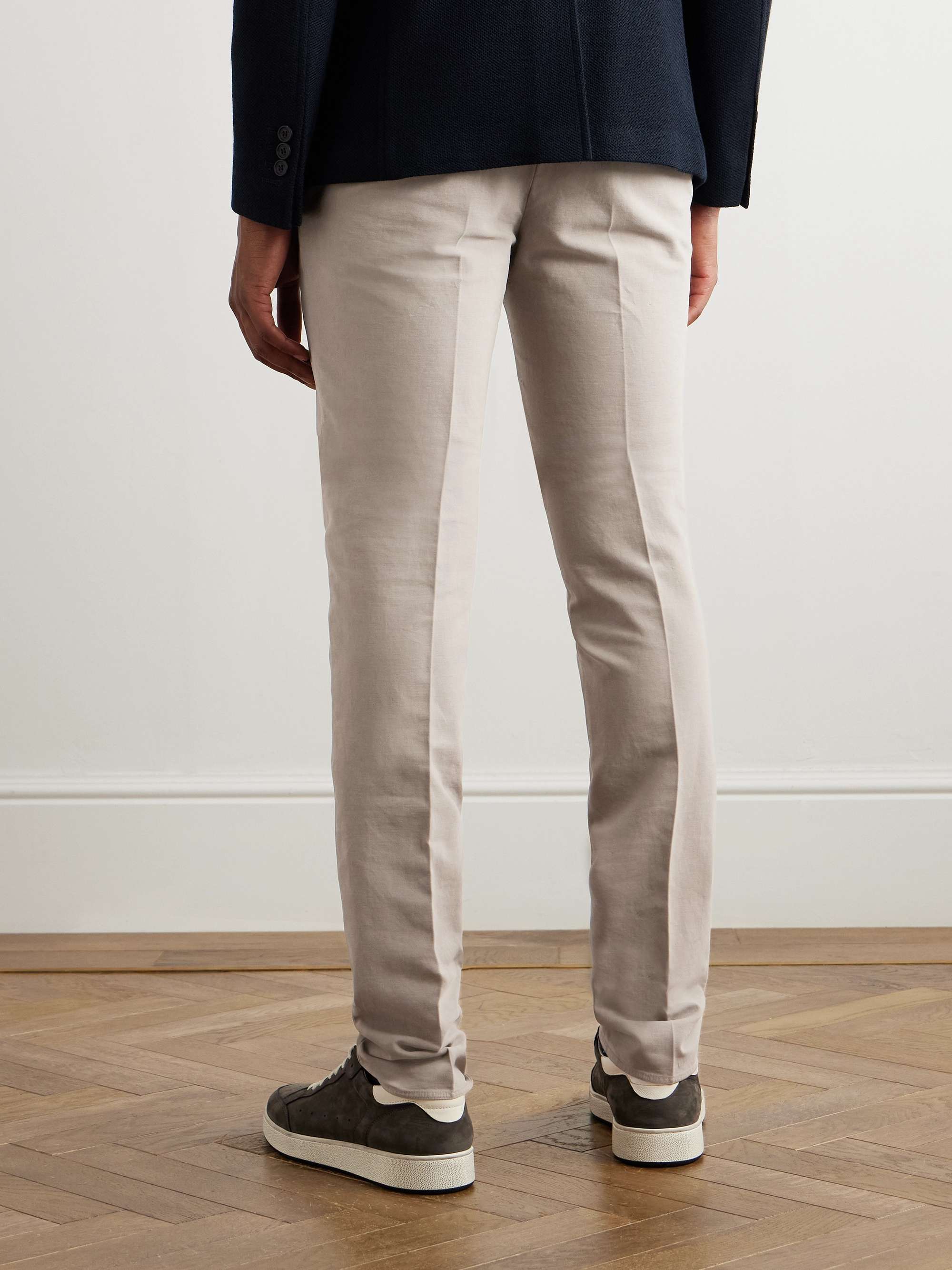 Venezia 1951 Slim-Fit Straight-Leg Stretch-Cotton Trousers view