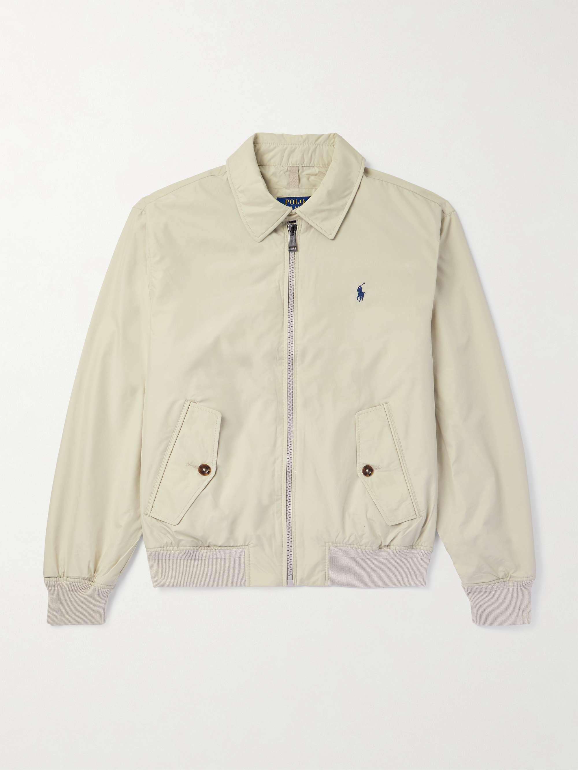 Logo-Embroidered Recycled-Shell Blouson Jacket view