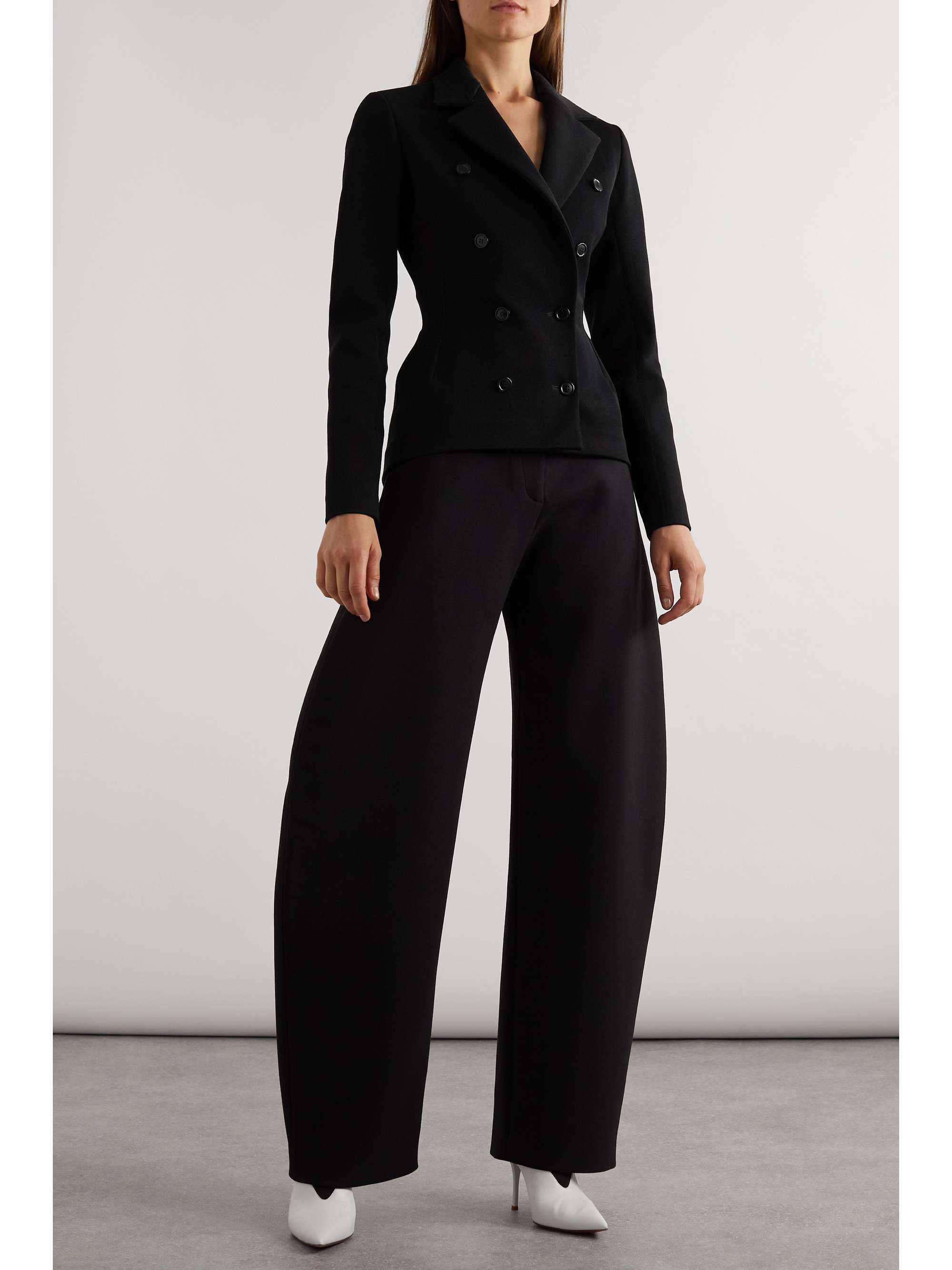 Archetypes double-breasted stretch-gabardine jacket view