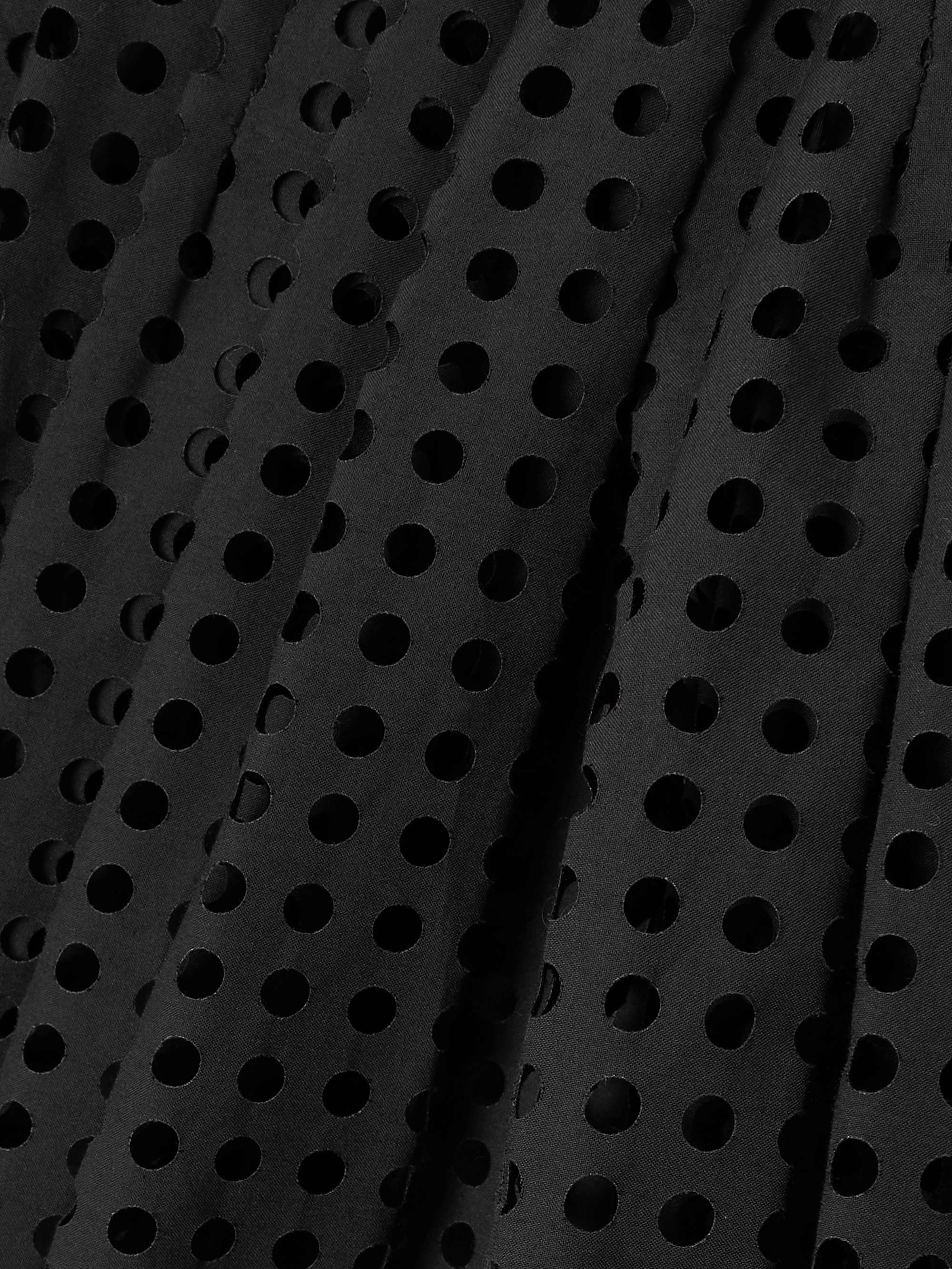 Laser-cut cotton-blend mini skirt view