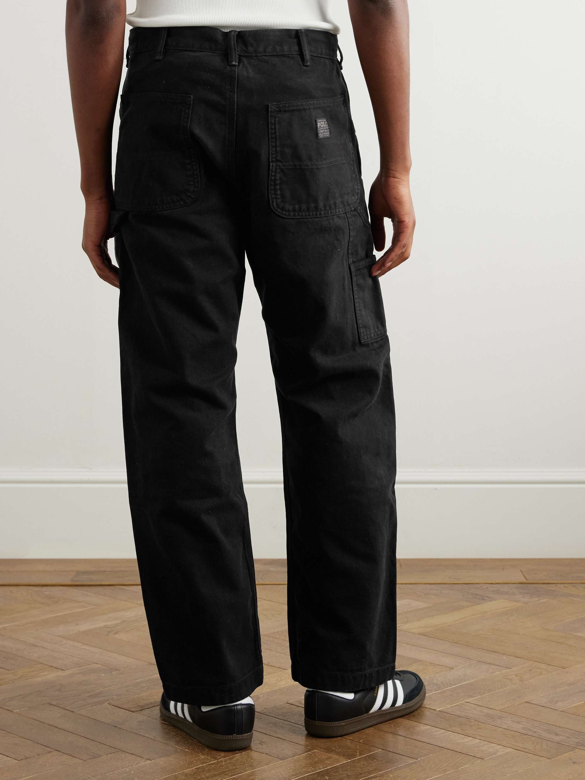 Wide-Leg Cotton-Canvas Trousers view