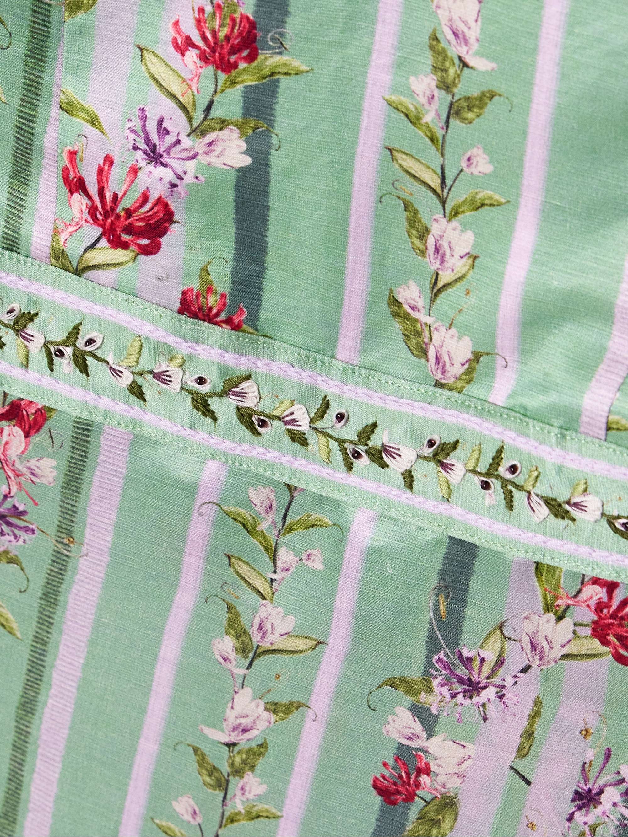 Magnolia Honeysuckle tiered embroidered floral-print linen and silk-blend halterneck maxi dress view
