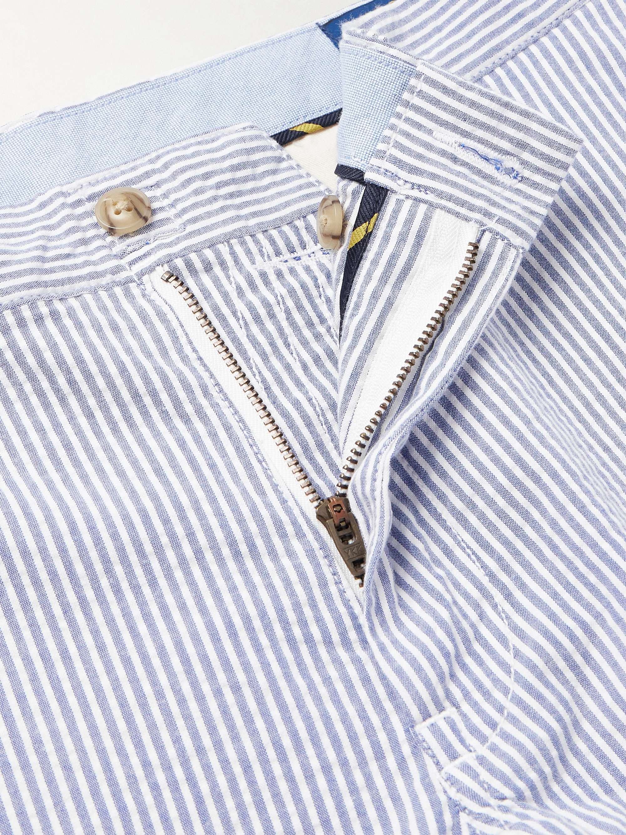 Straight-Leg Striped Cotton-Blend Seersucker Shorts view
