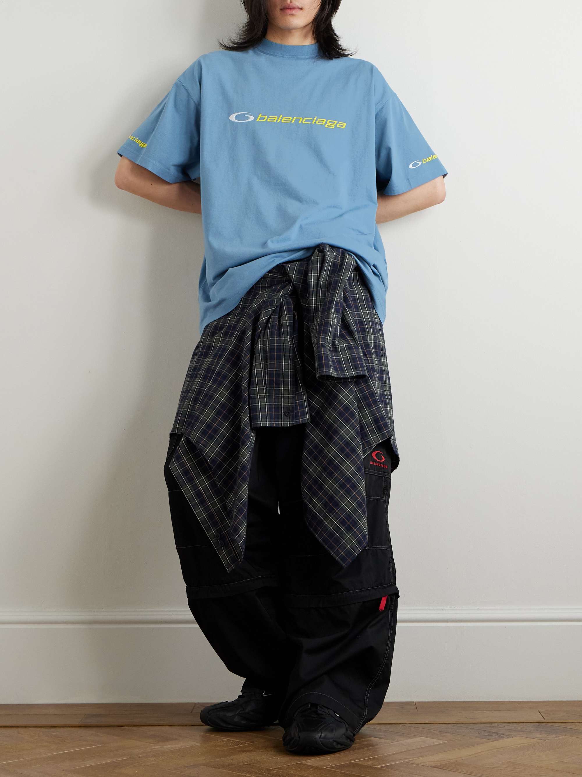 Oversized Logo-Embroidered Cotton-Jersey T-Shirt view