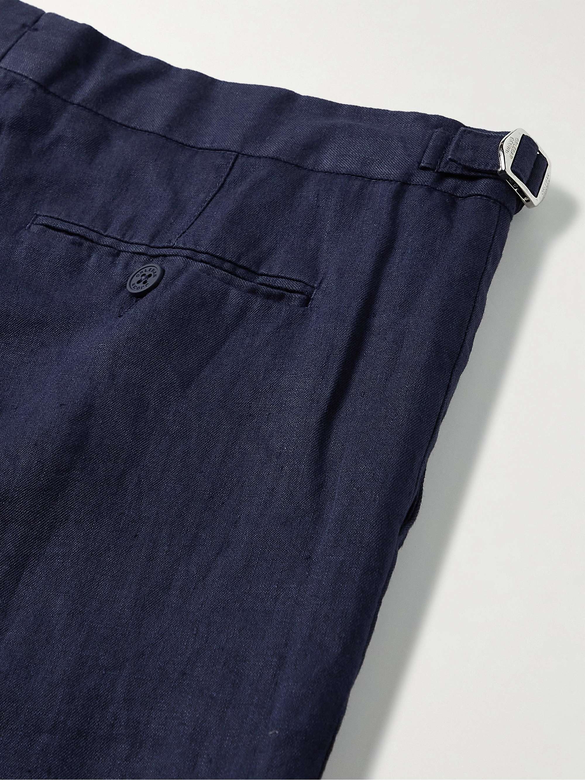 Griffon Slim-Fit Linen Trousers view