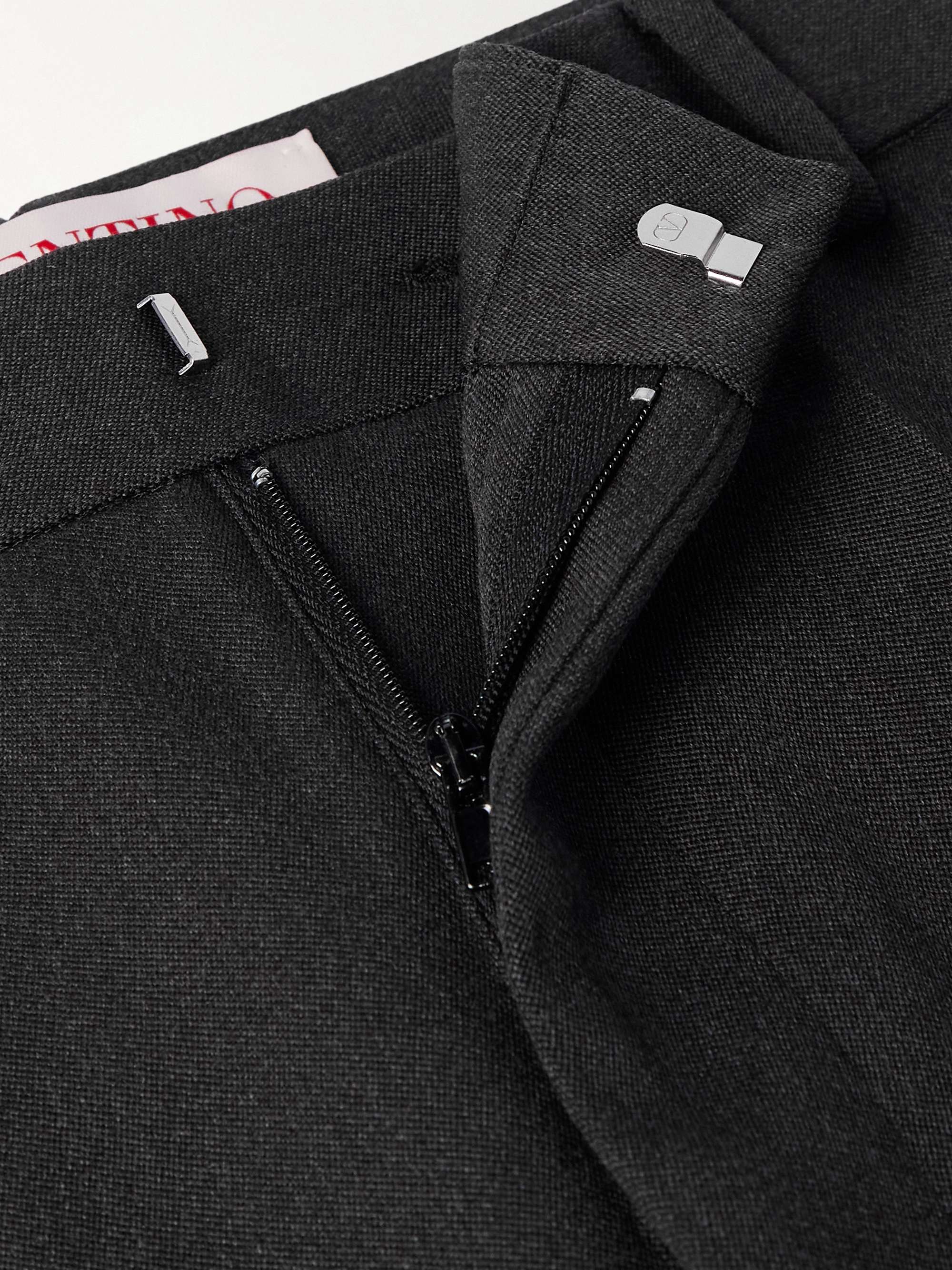 Straight-Leg Grain de Poudre Virgin Wool Trousers view