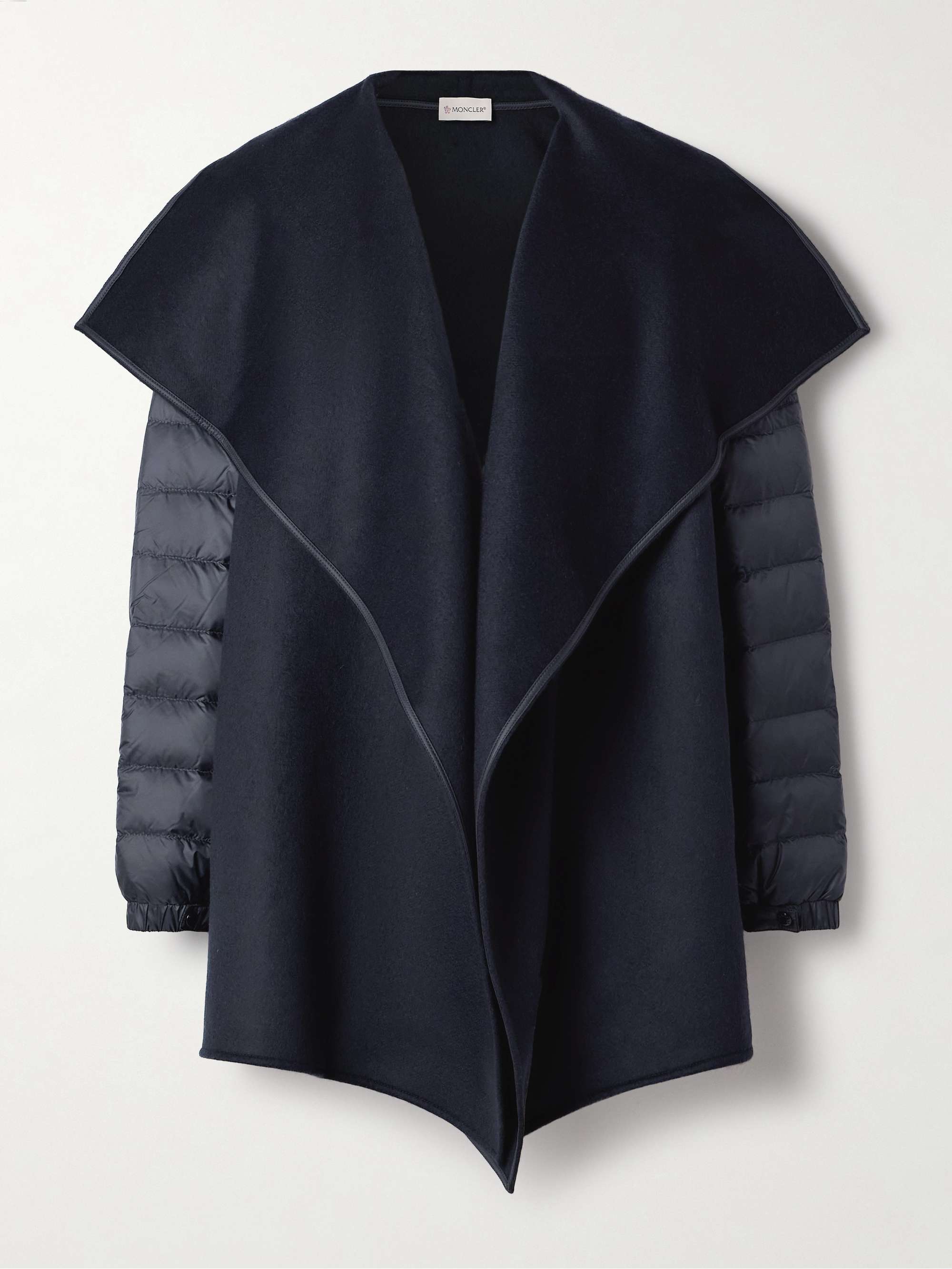 Wool-blend felt and quilted shell down jacket view