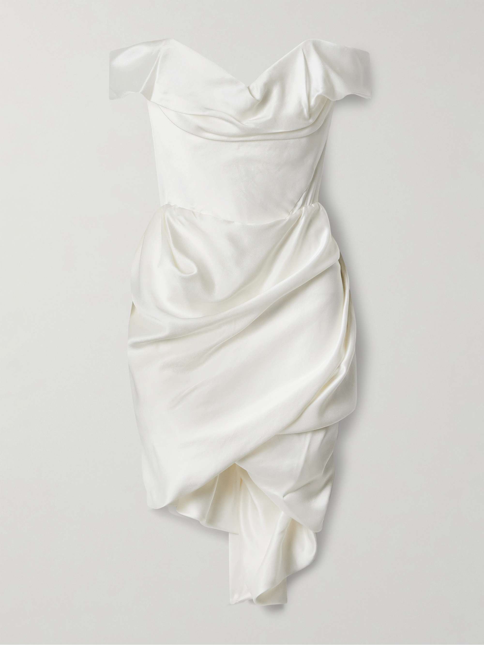 Nova Cora draped satin-crepe mini dress view