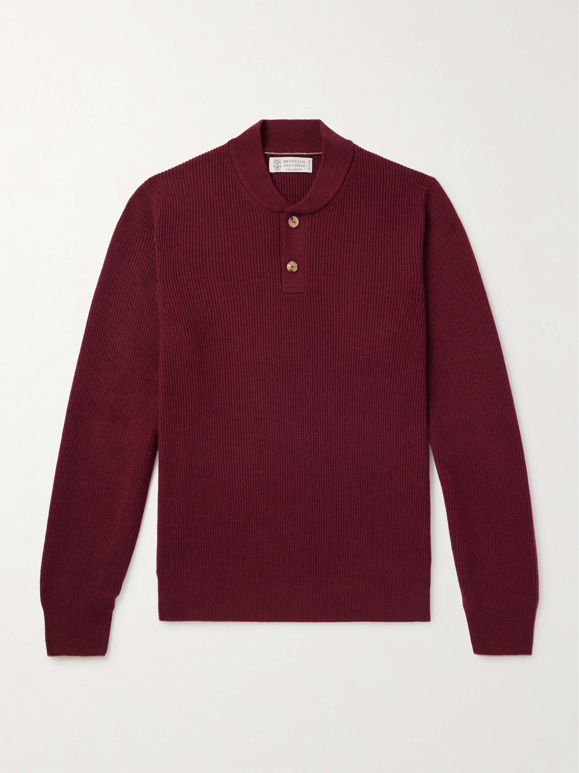 Slim-Fit Ribbed Cashmere Sweater view