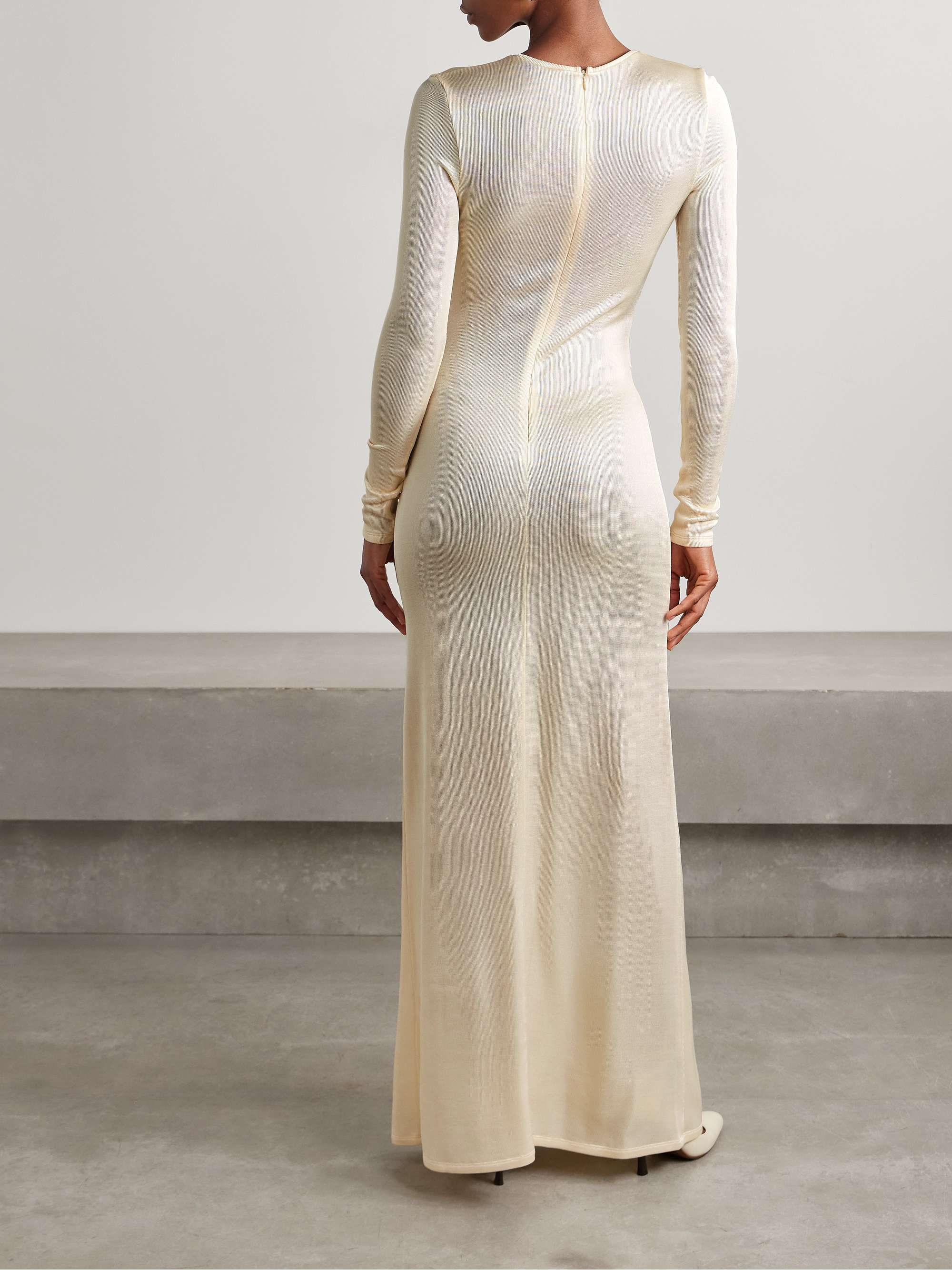 Luella gathered stretch-knit maxi dress view