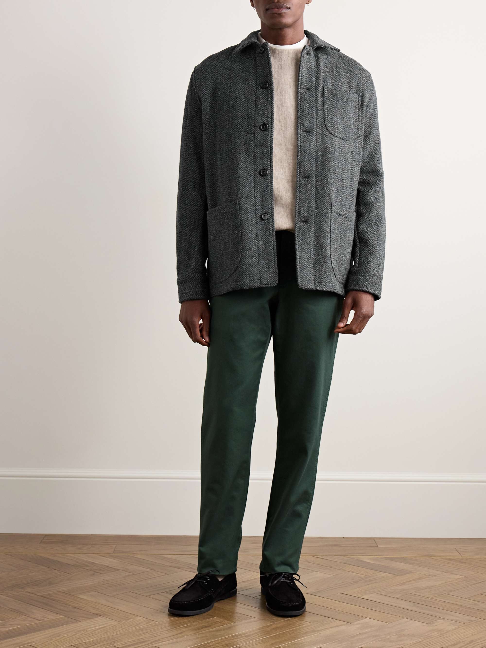 Herringbone Harris Tweed Chore Jacket view