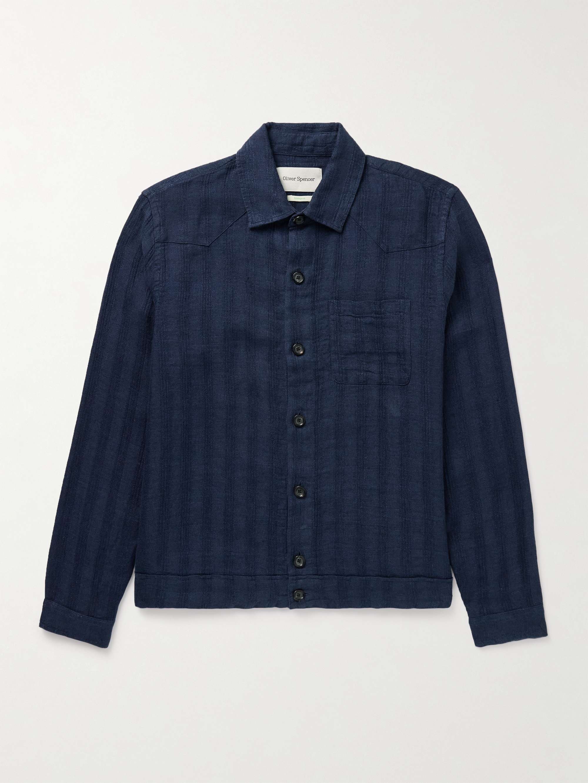 Witley Striped Linen Overshirt view