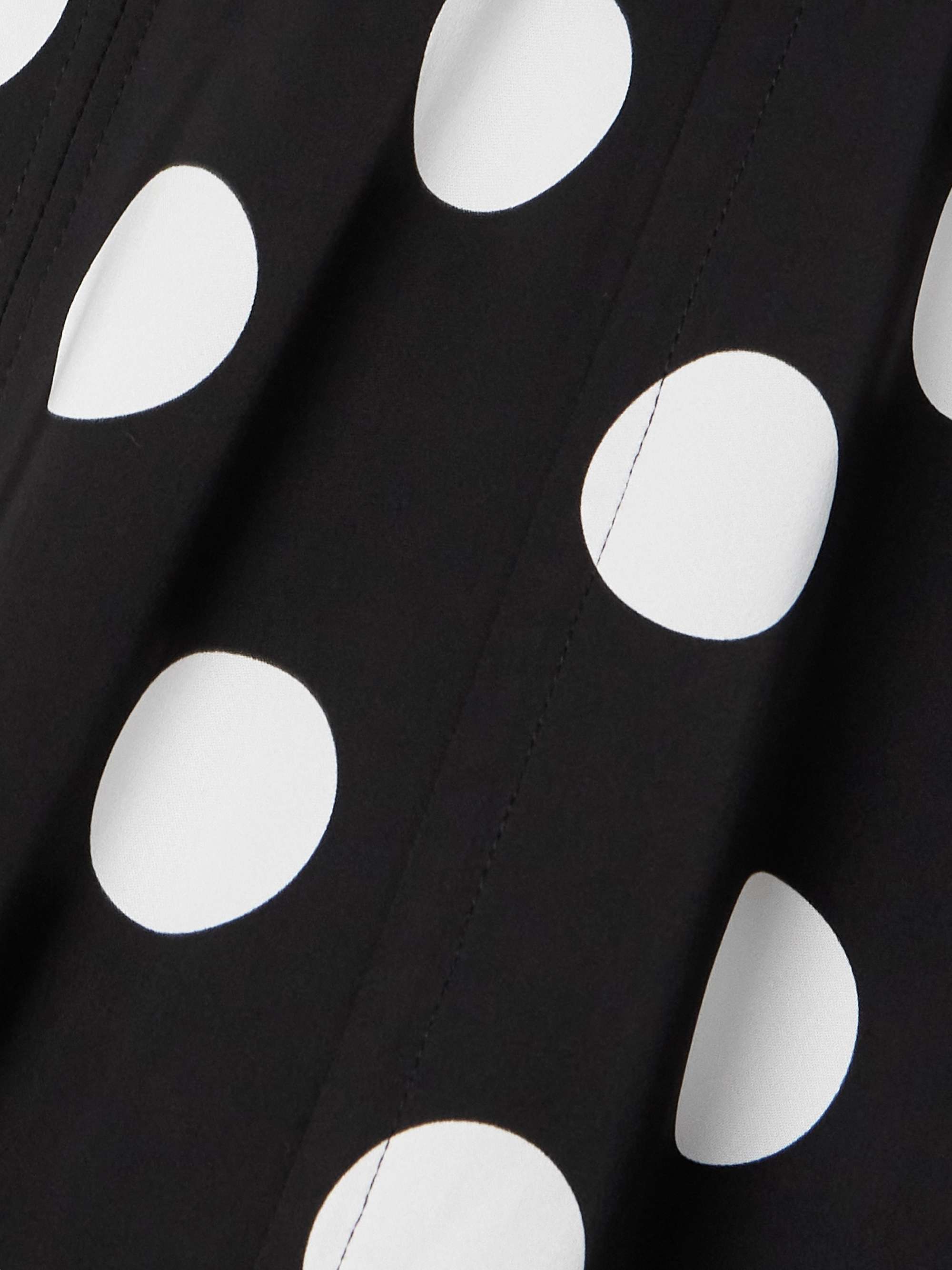 Polka-dot satin bustier midi dress view