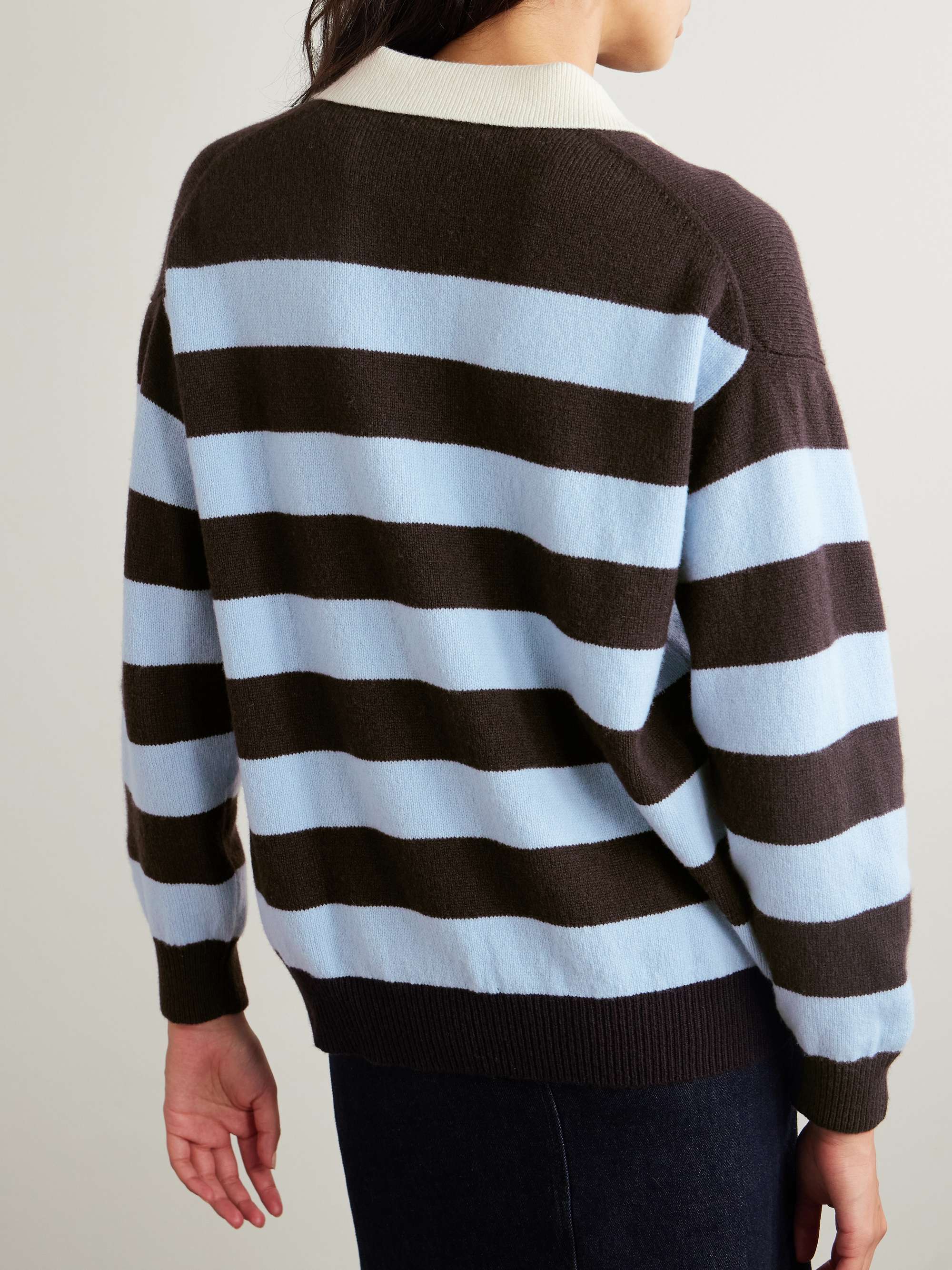 Edith striped wool polo sweater view