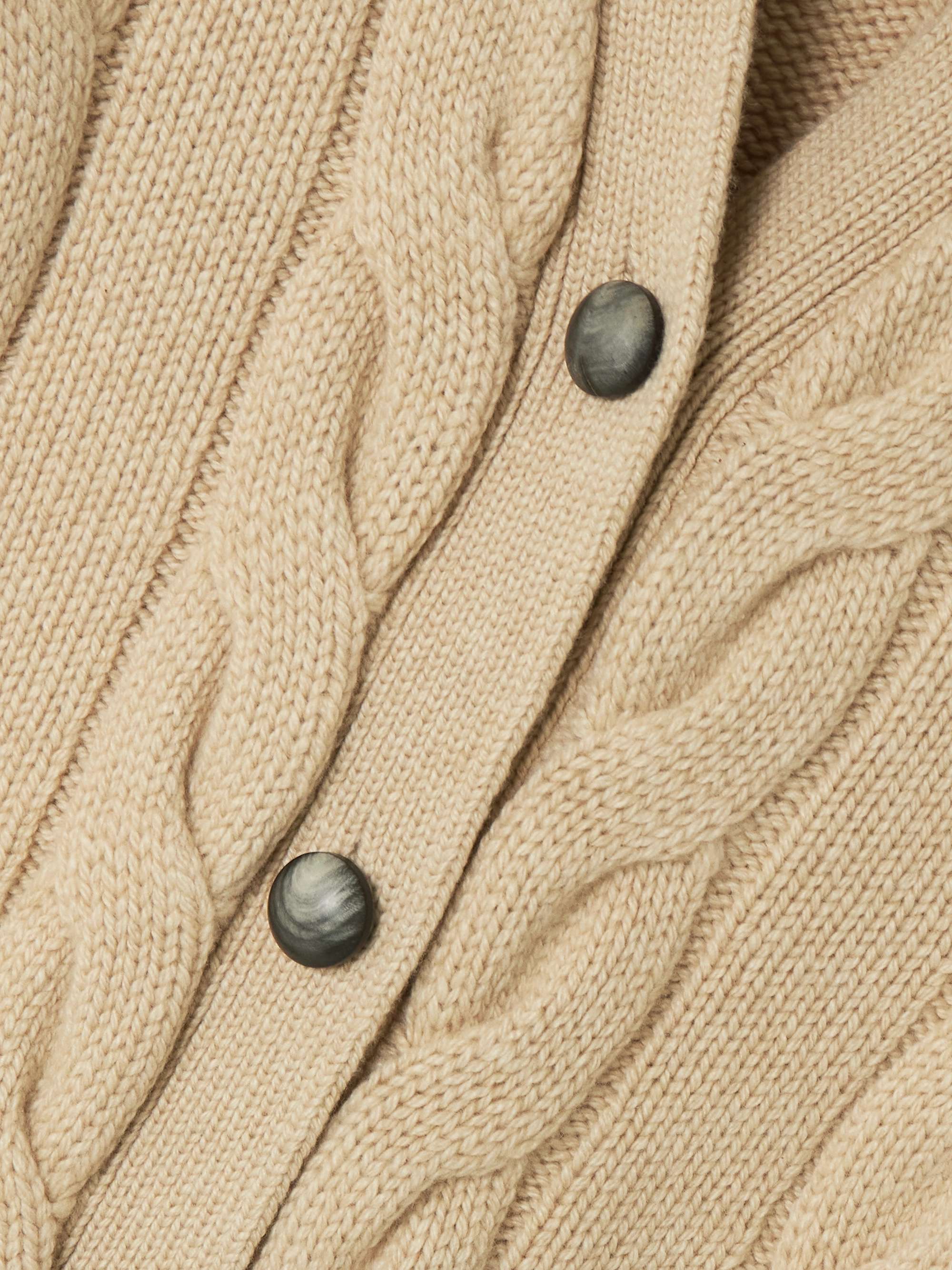 Napier cable-knit cashmere cardigan view