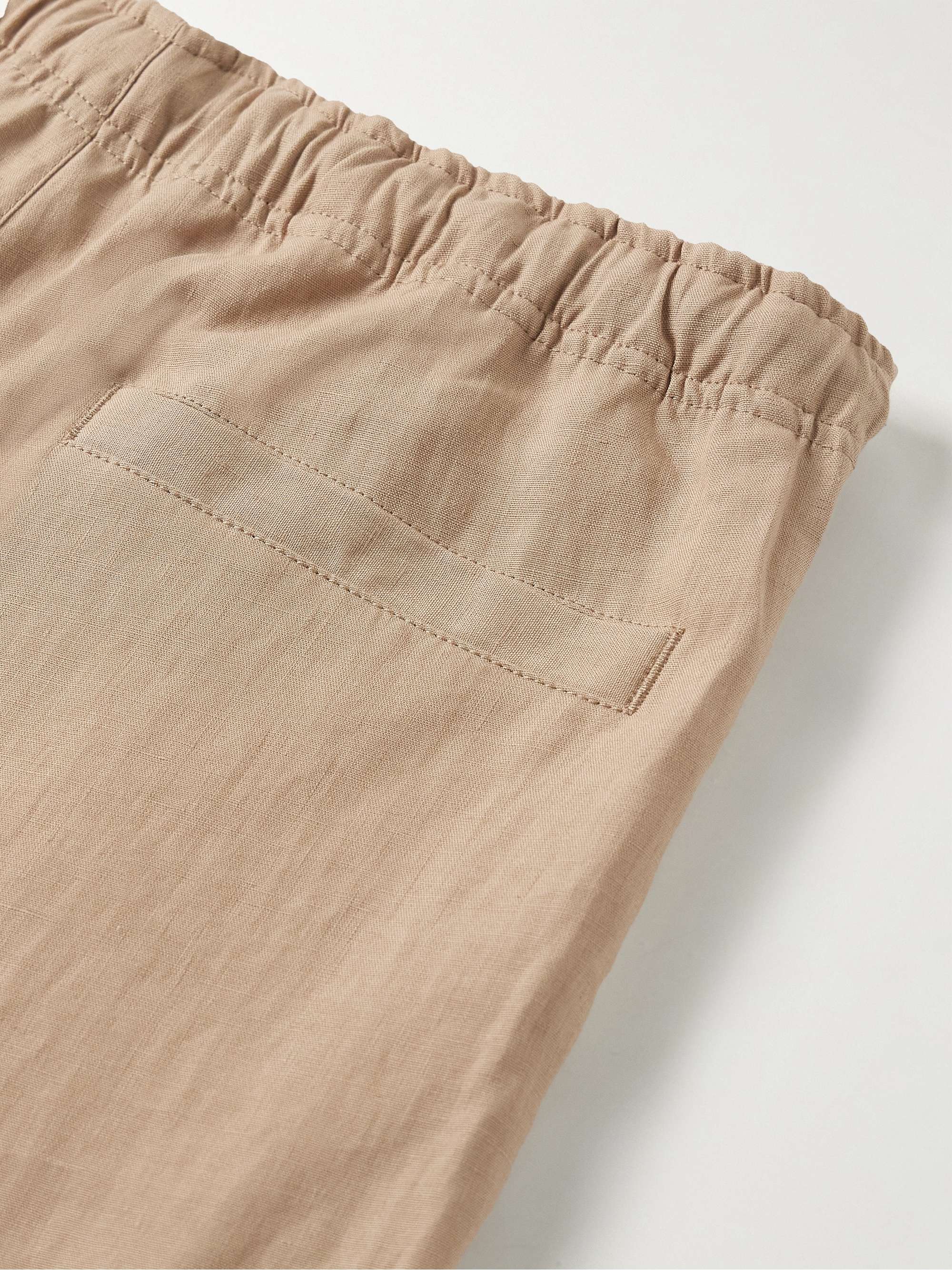 Alex Tapered Linen Drawstring Trousers view