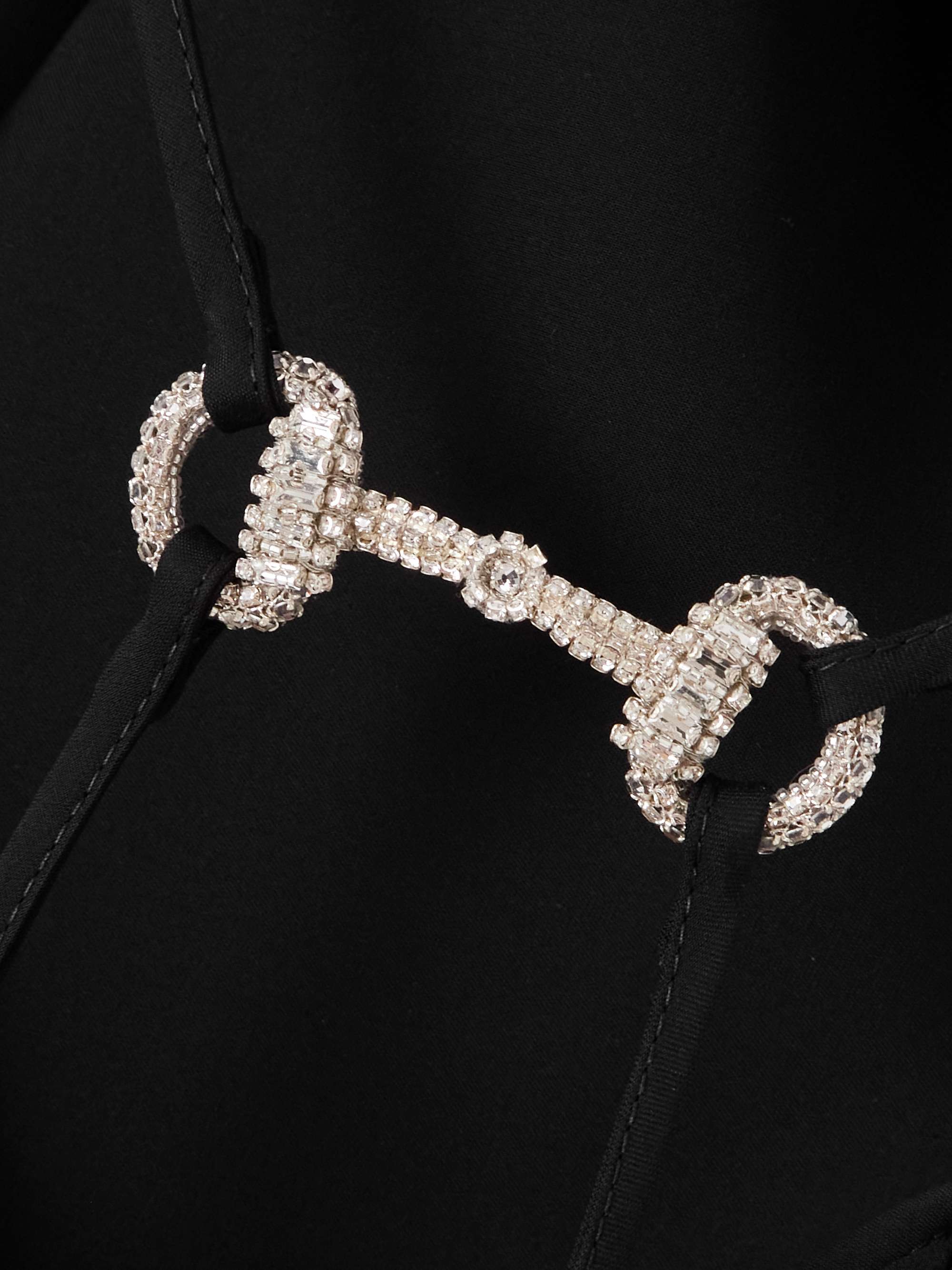 Embellished crepe midi dress view