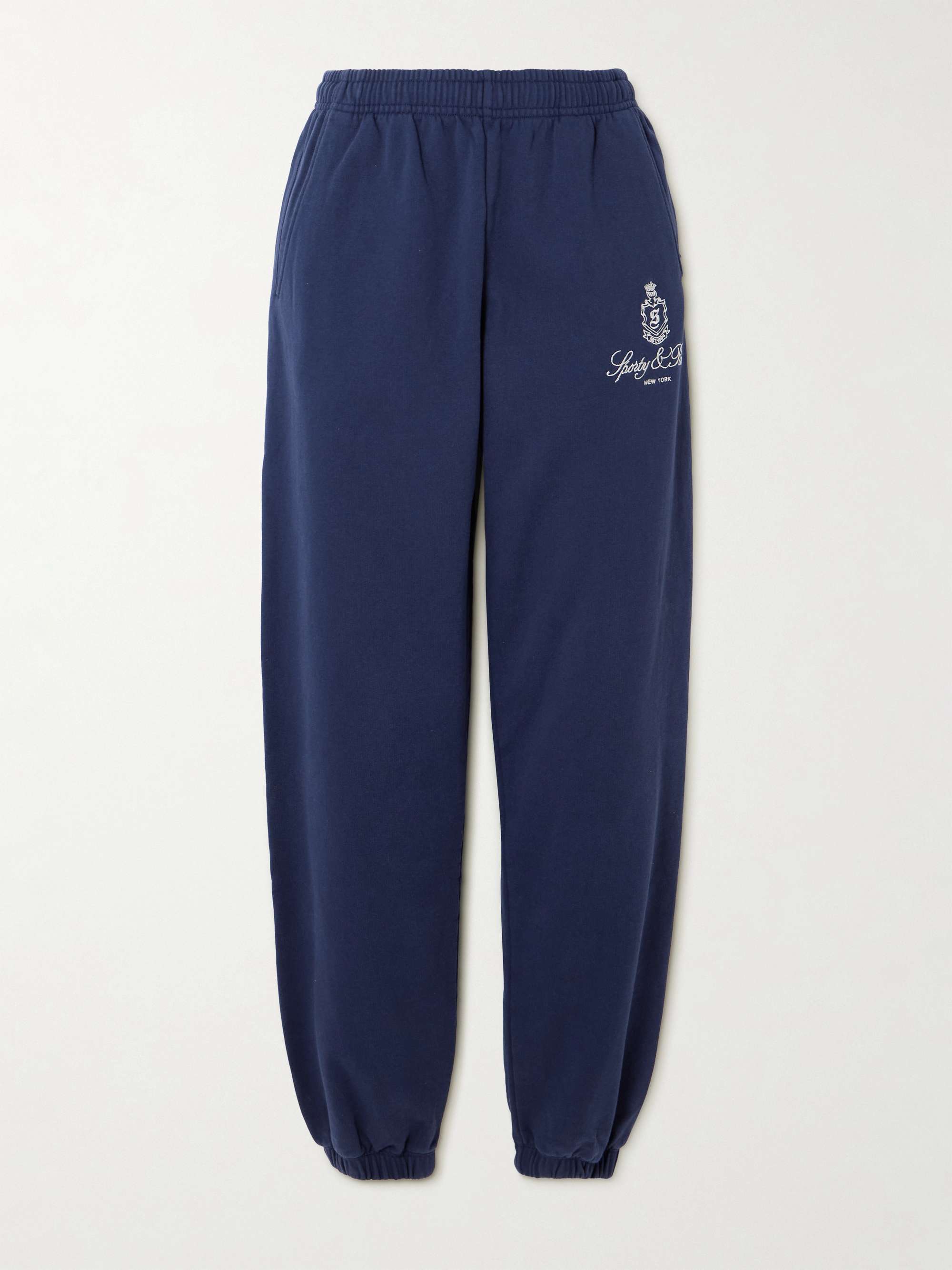 Vendome embroidered cotton-jersey track pants view