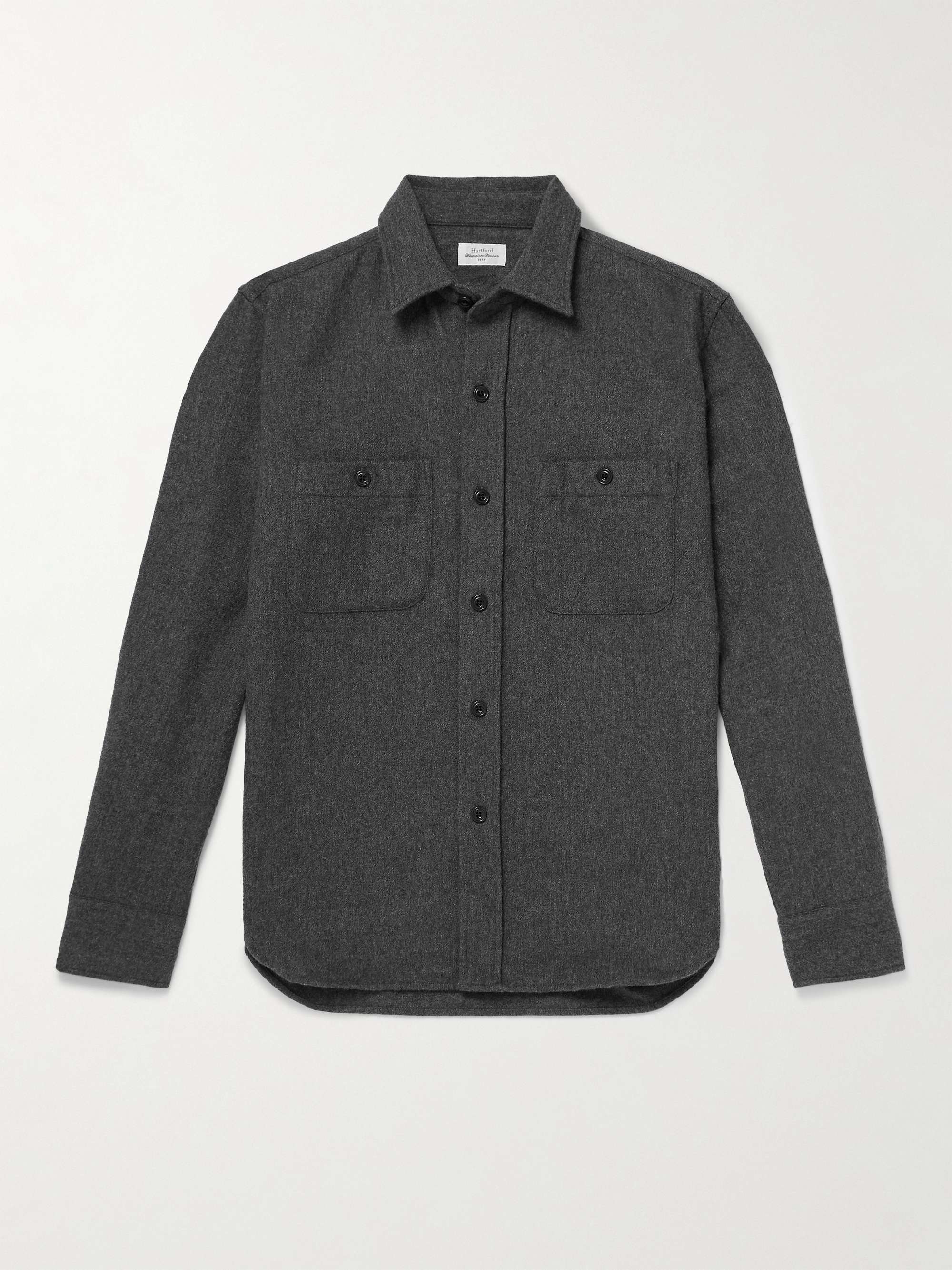 Percey Wool-Blend Flannel Overshirt view