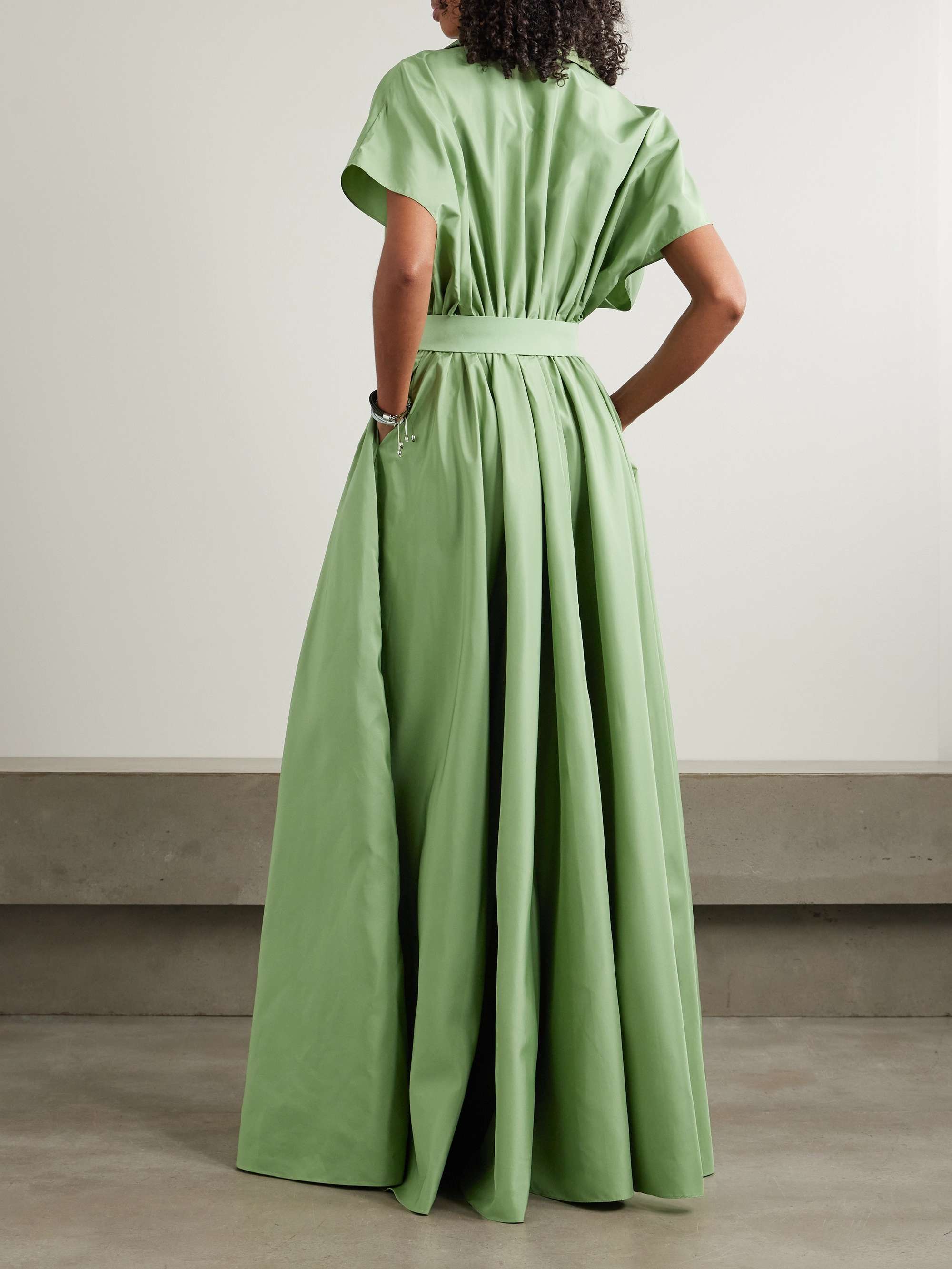 Super belted habotai maxi dress view