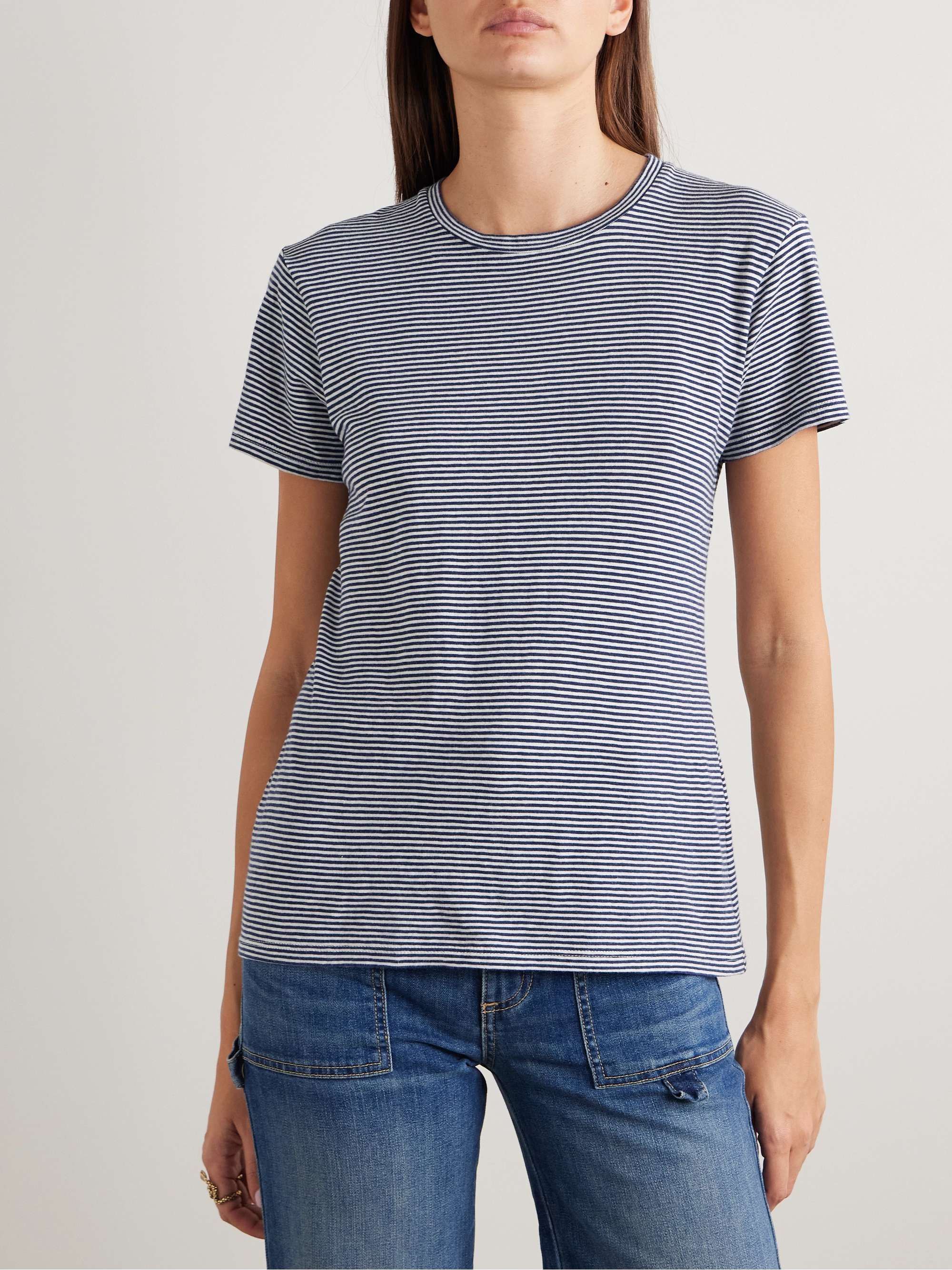 Lana striped cotton-jersey T-shirt view