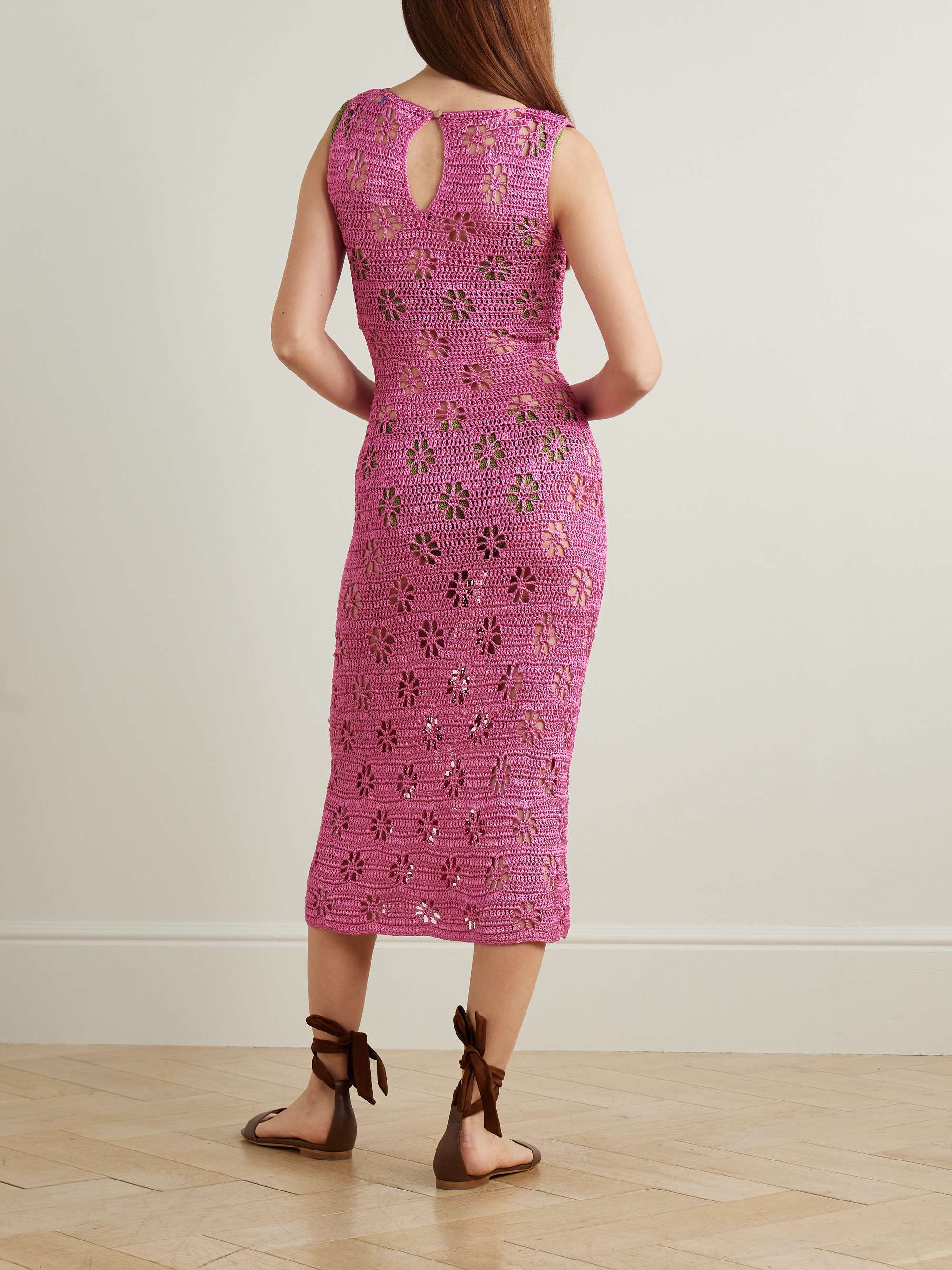 Crocheted midi dress view