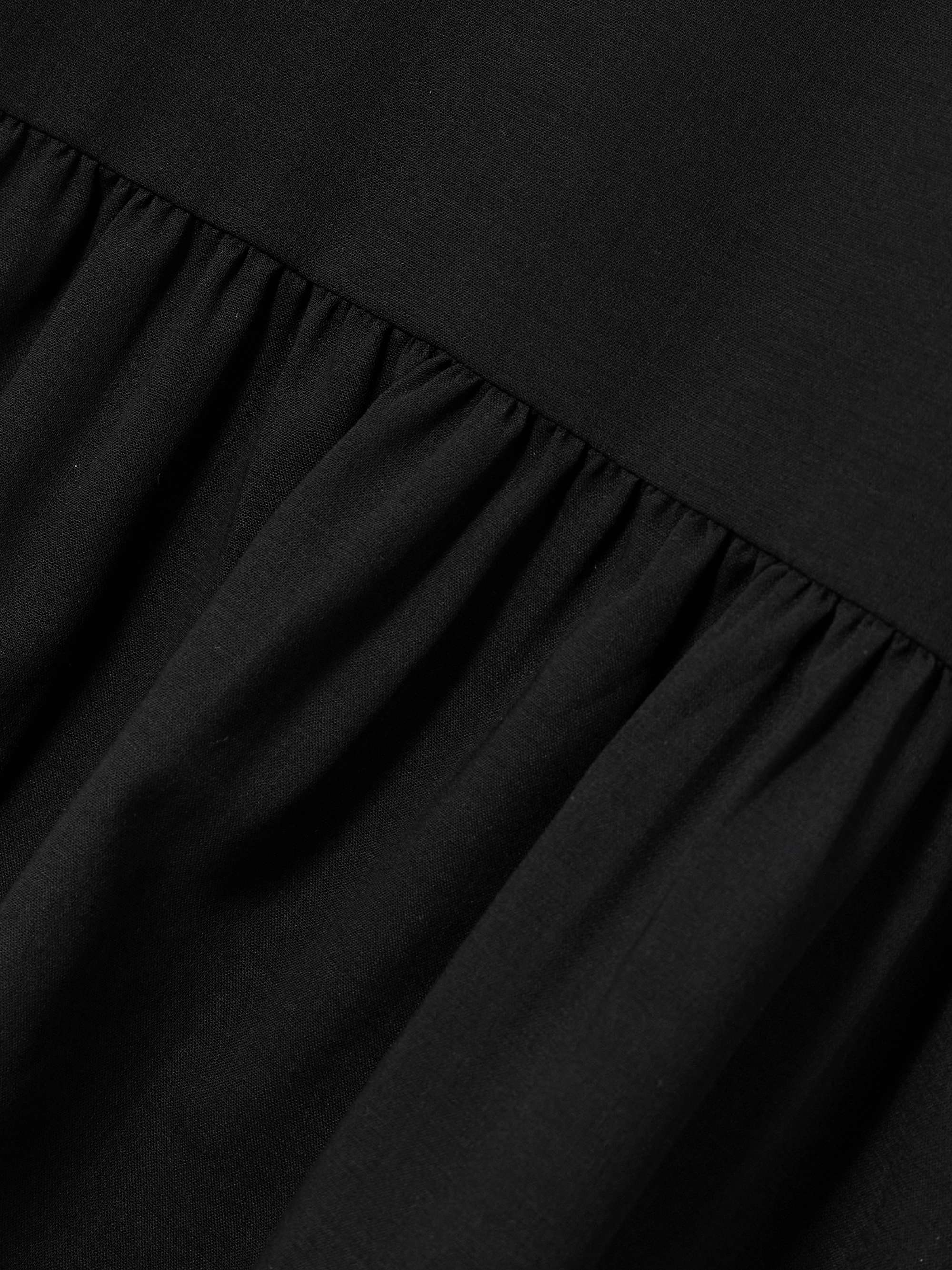 Gathered wool-blend midi dress view