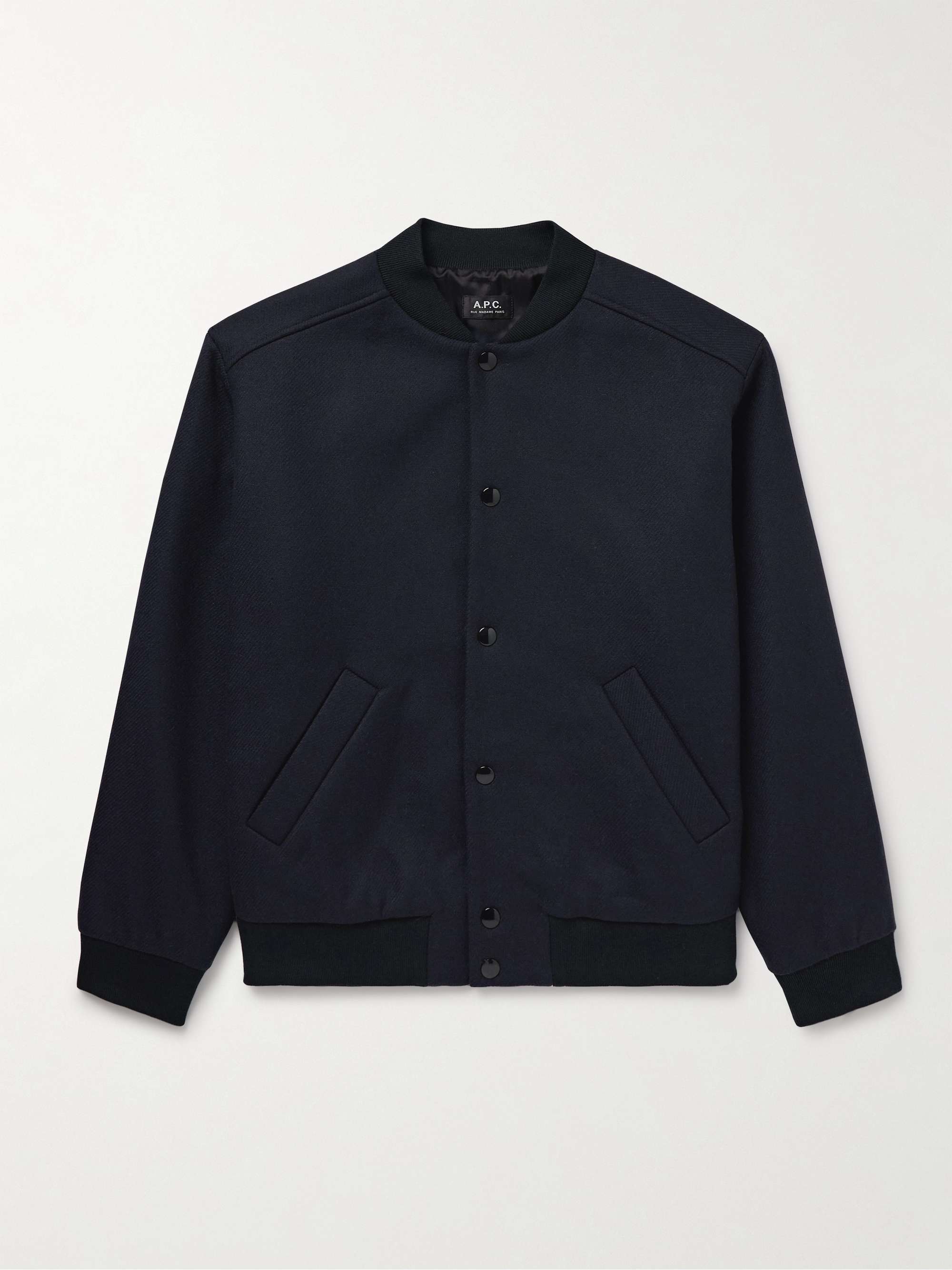 Micky Virgin Wool-Blend Twill Bomber Jacket view