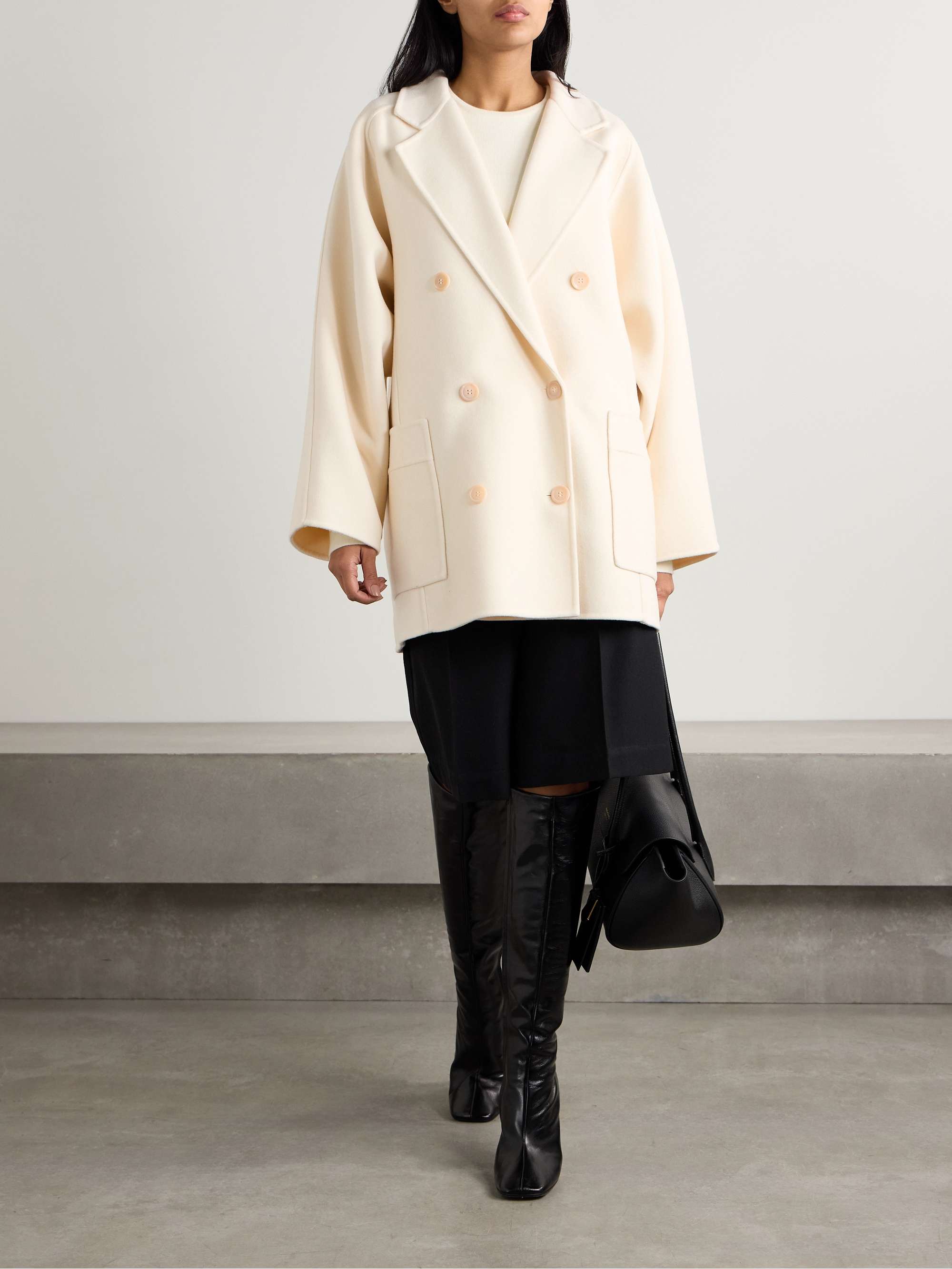 Orma double-breasted wool and cashmere-blend felt coat view