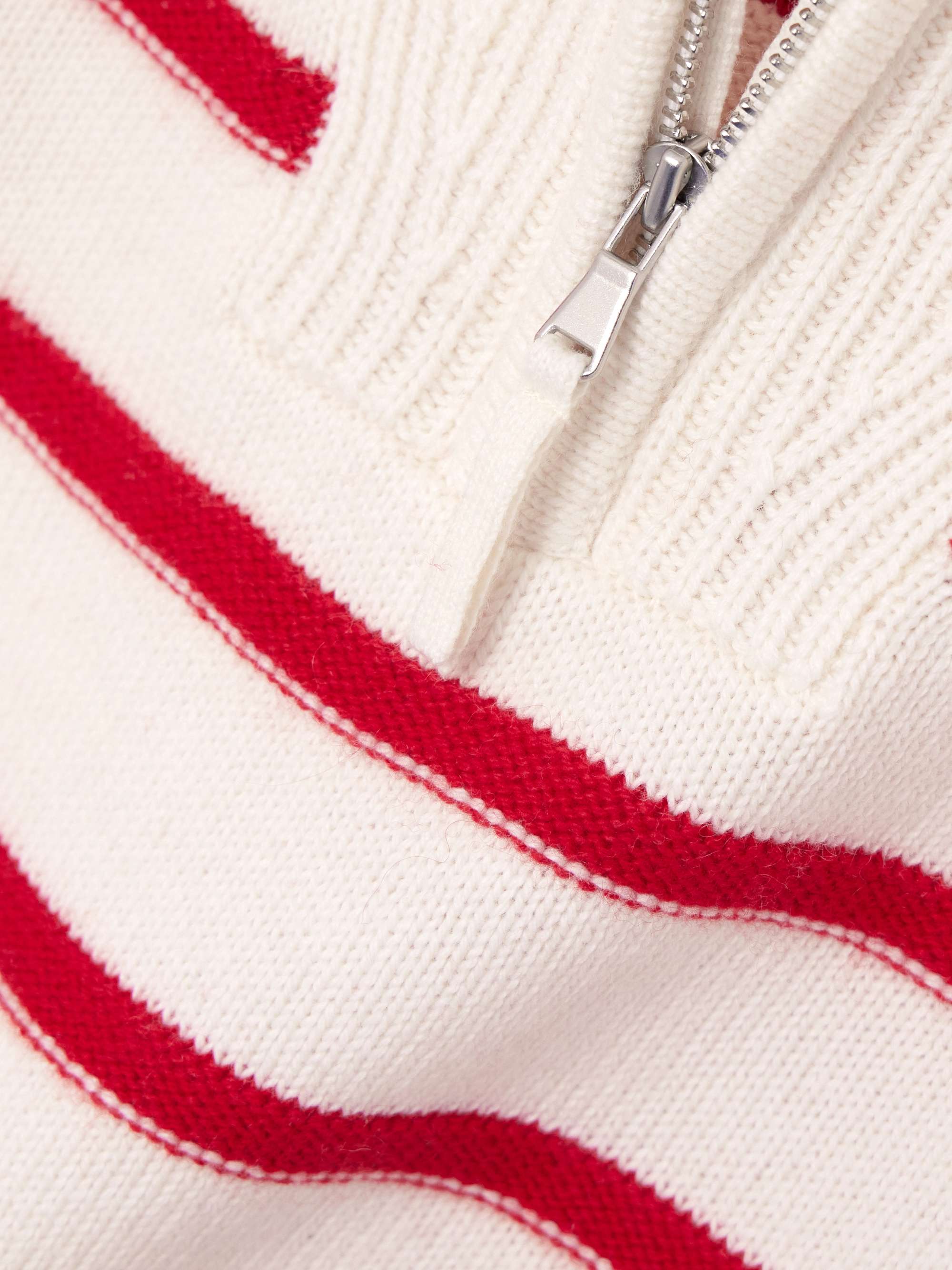 Striped cotton and cashmere-blend sweater view