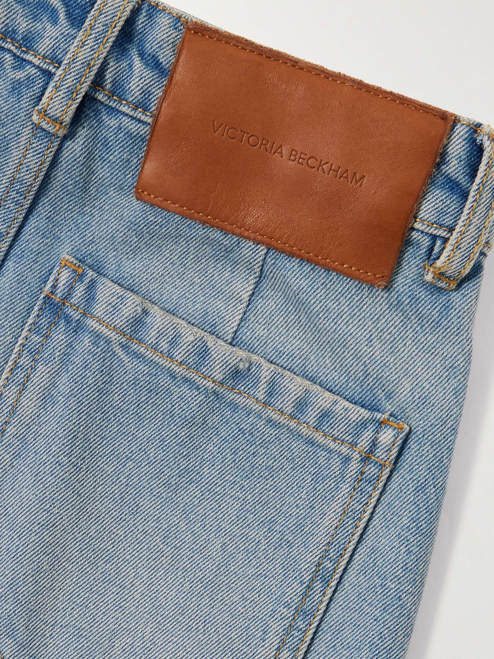 Alina embroidered high-rise wide-leg jeans view