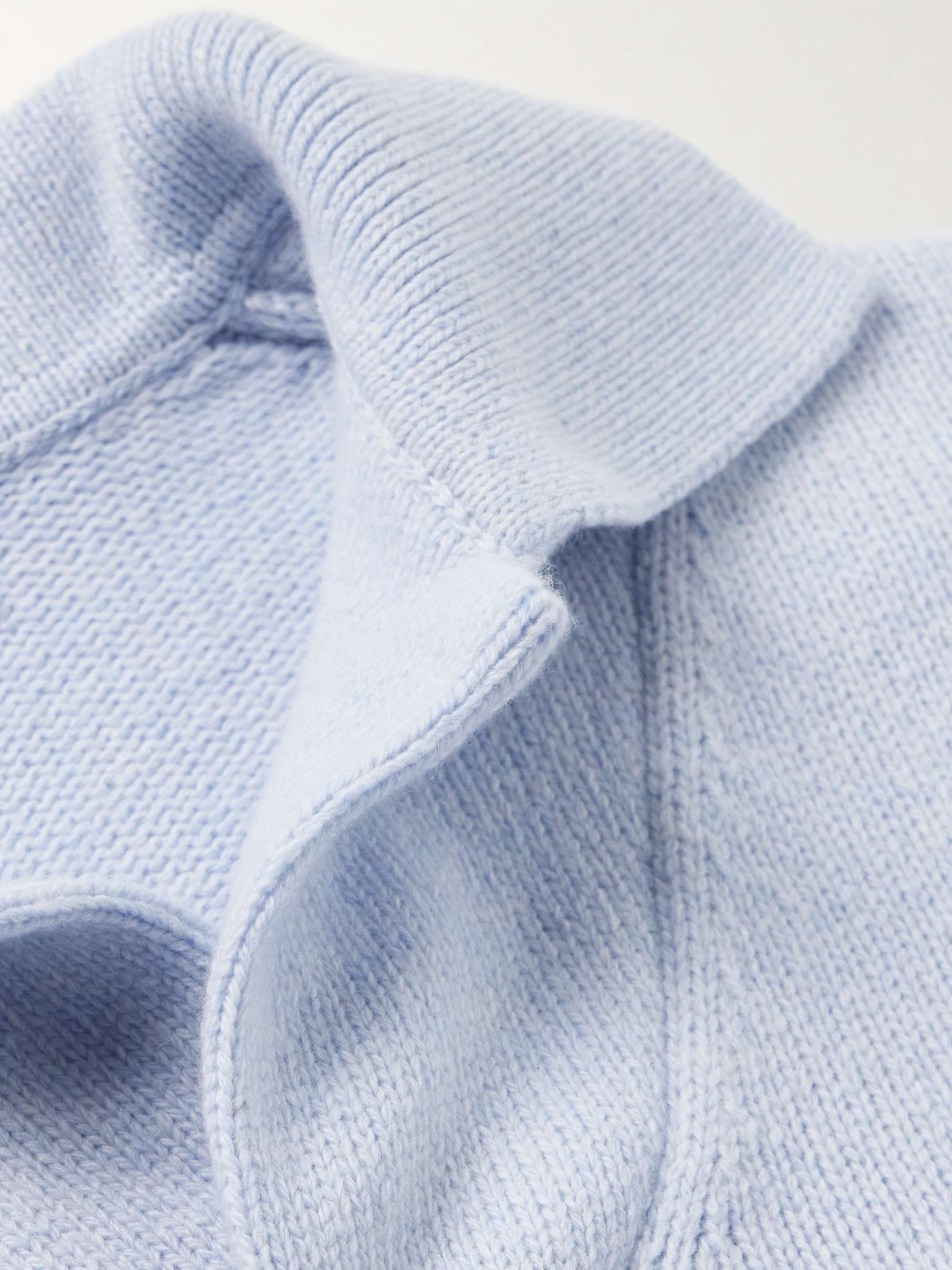Cashmere and Wool-Blend Polo Sweater view