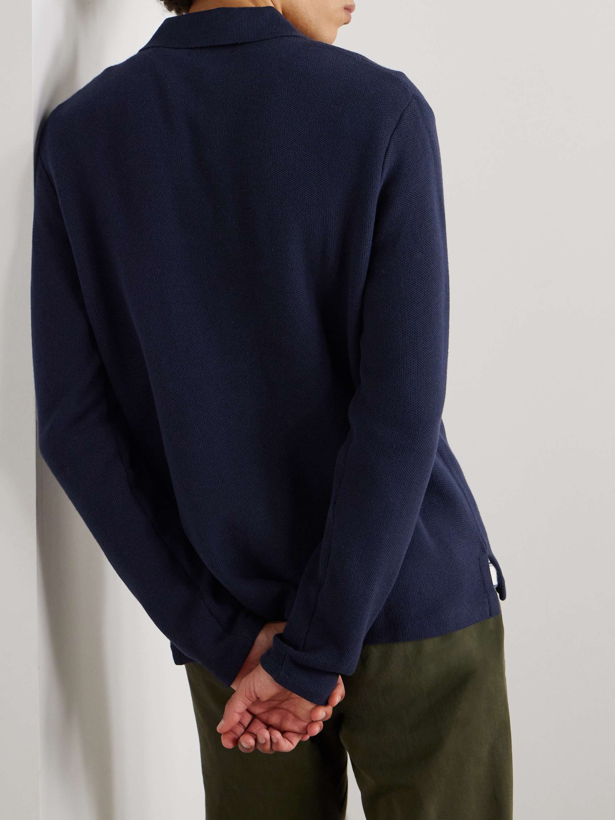 Logo-Embroidered Cotton-Piqué Shirt view