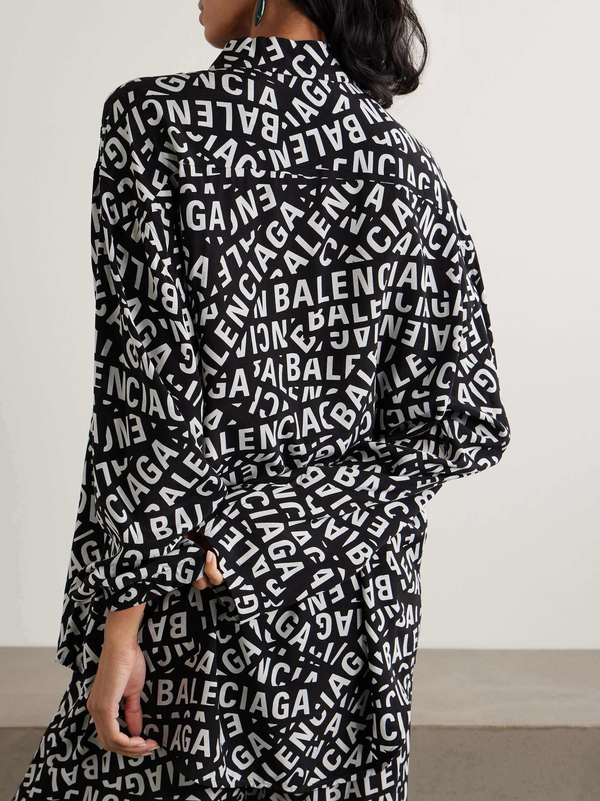 Printed crepe shirt view