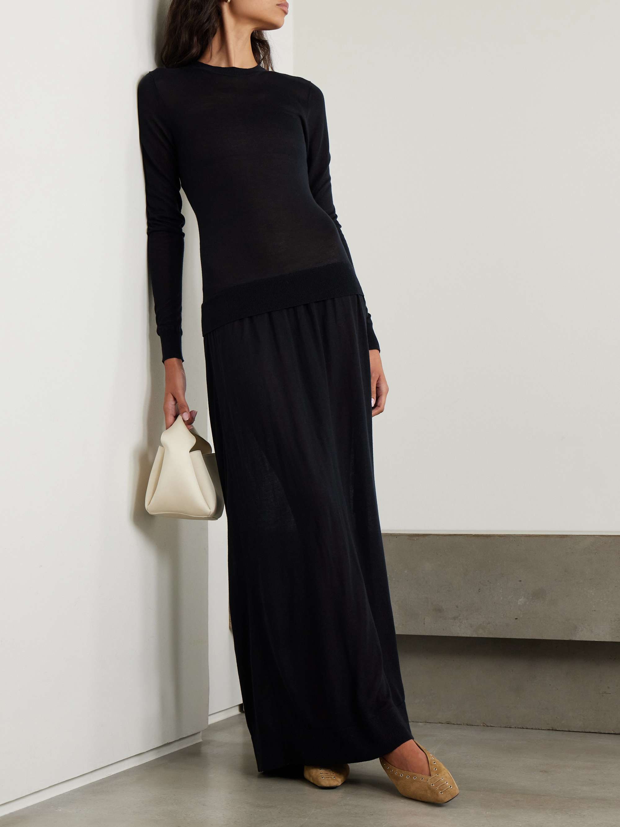 Silk-blend maxi dress view
