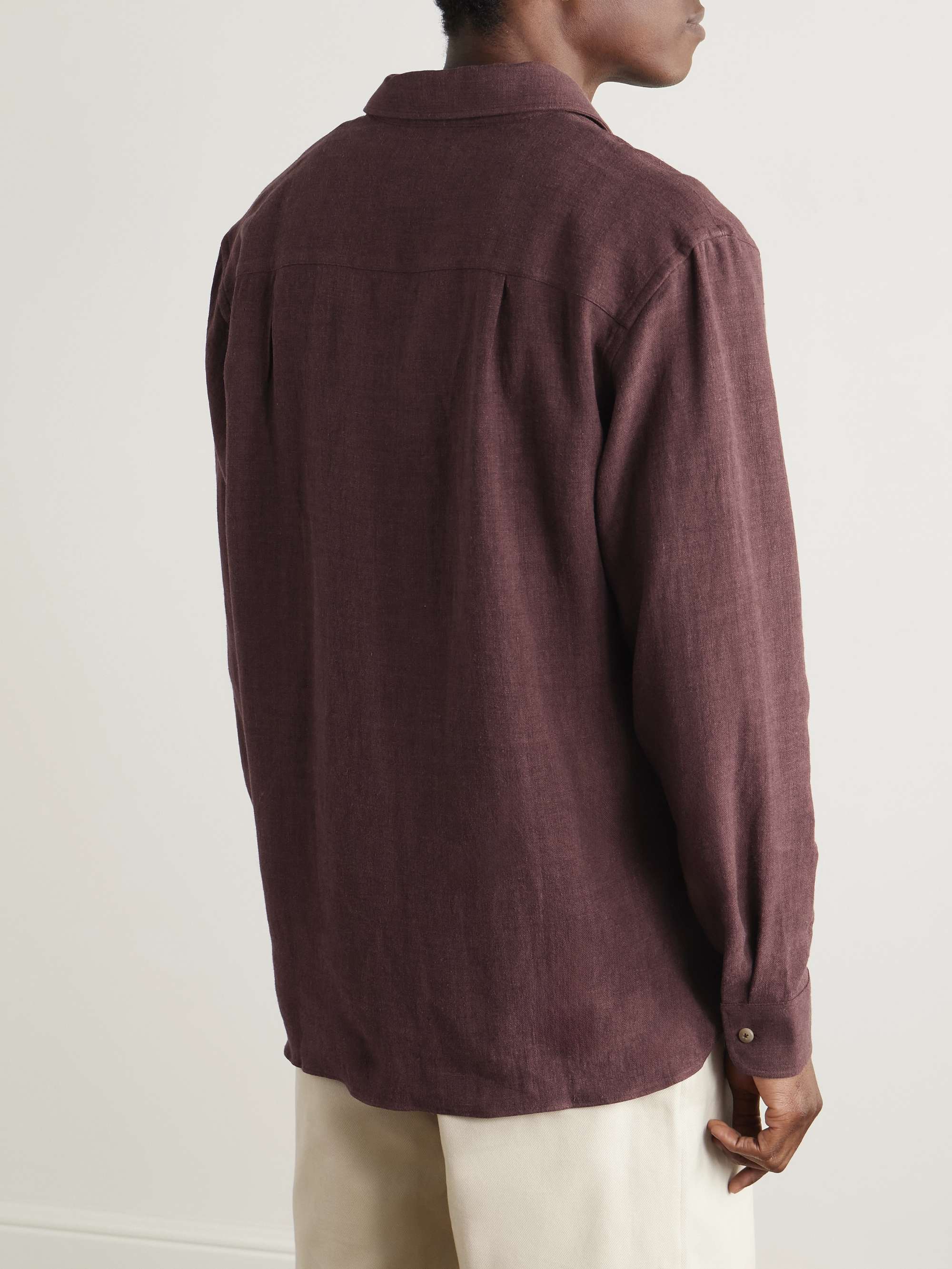 Linen and Wool-Blend Overshirt view
