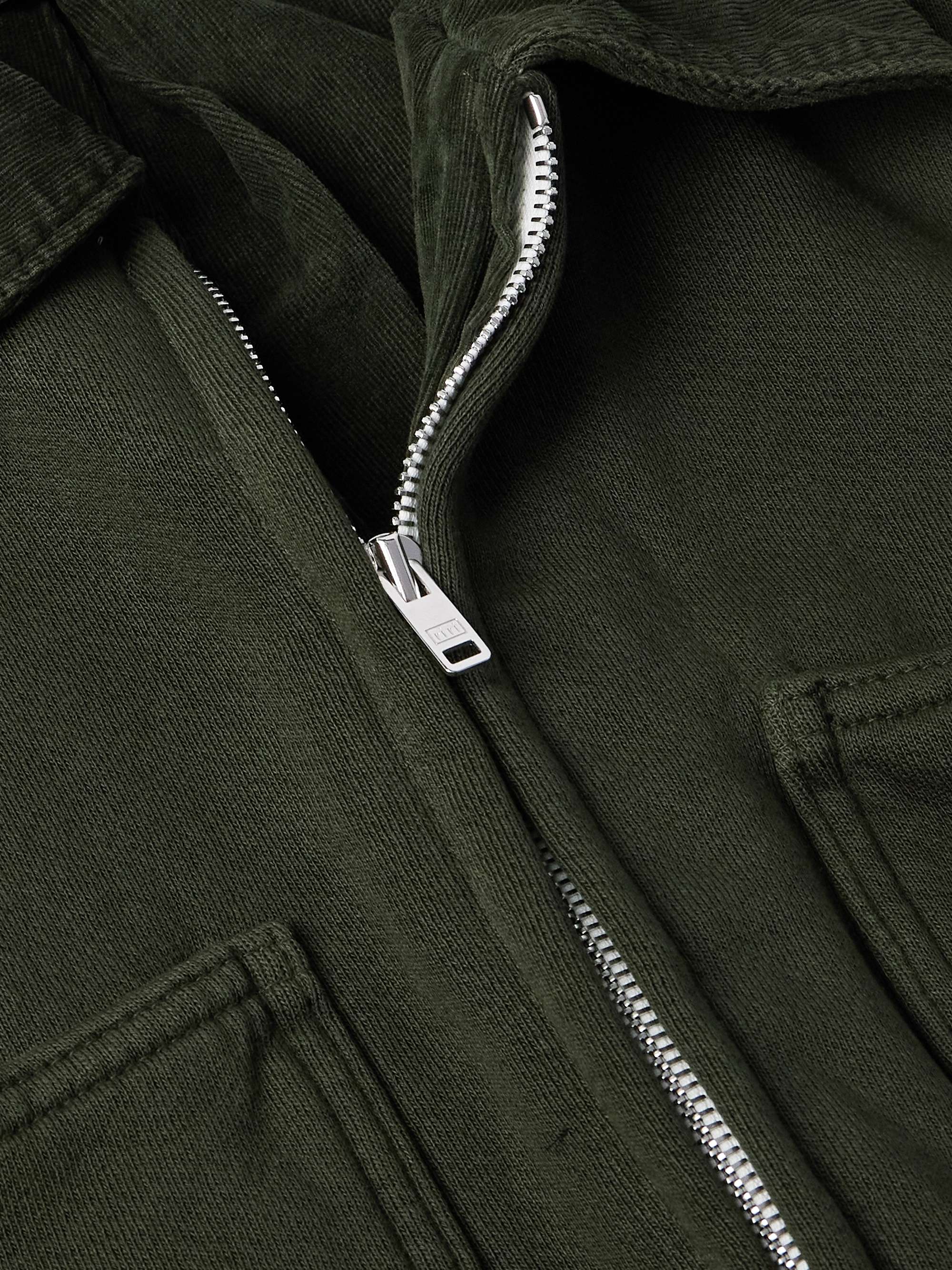 Utility Corduroy-Trimmed Cotton-Jersey Jacket view
