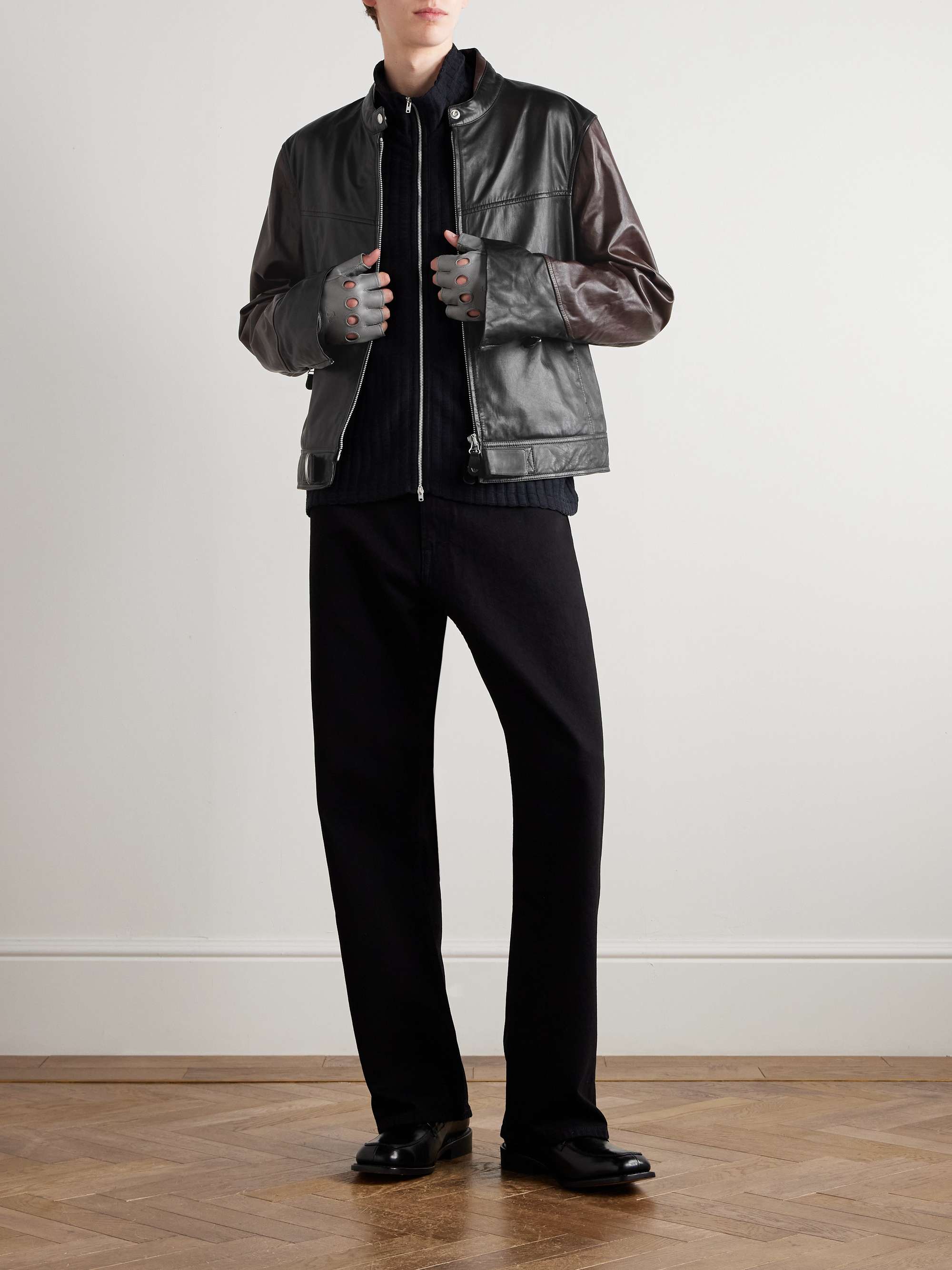 + Emporio Armani Grande Trix Leather Jacket view