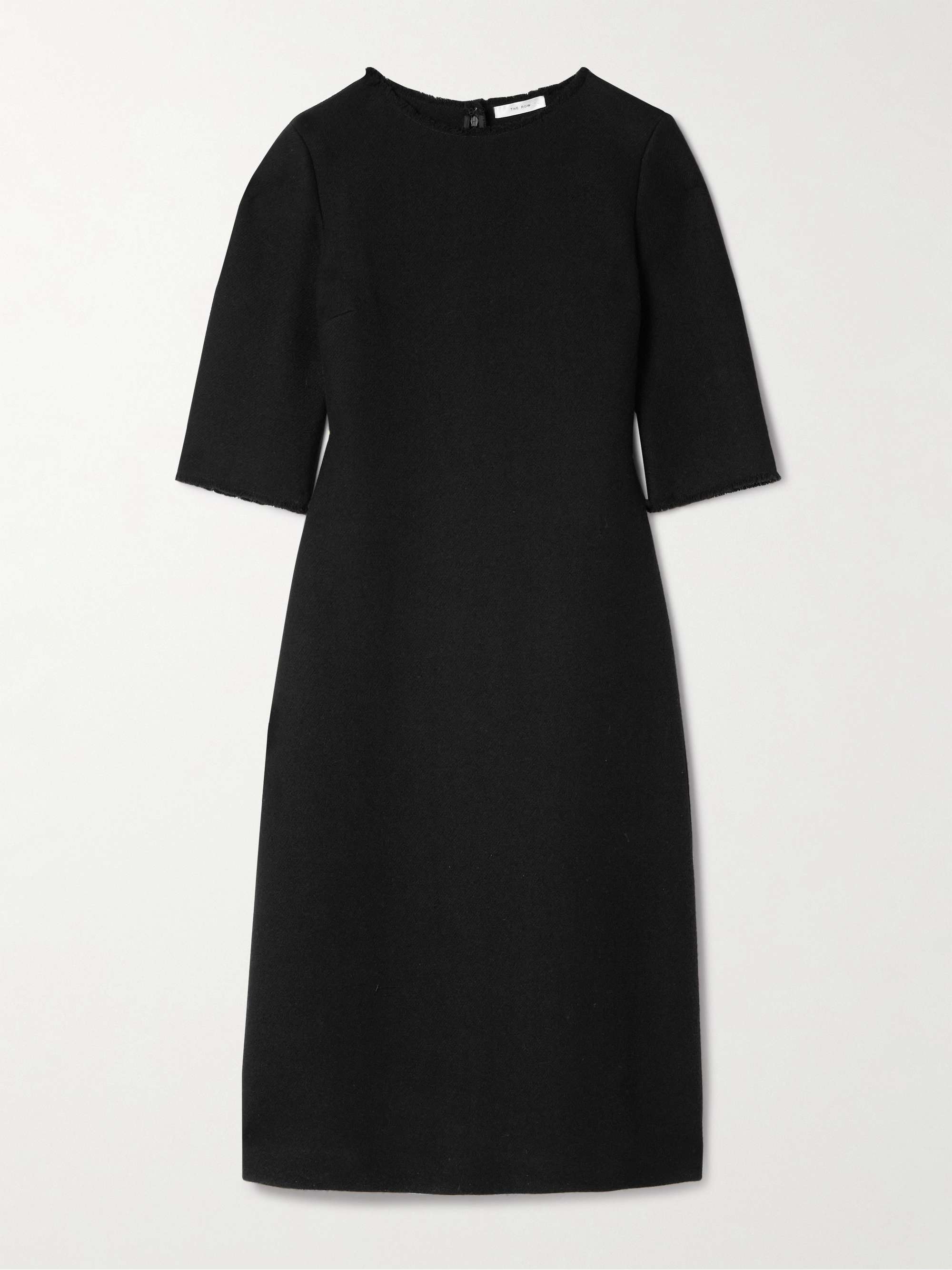 Solene frayed wool-blend midi dress view