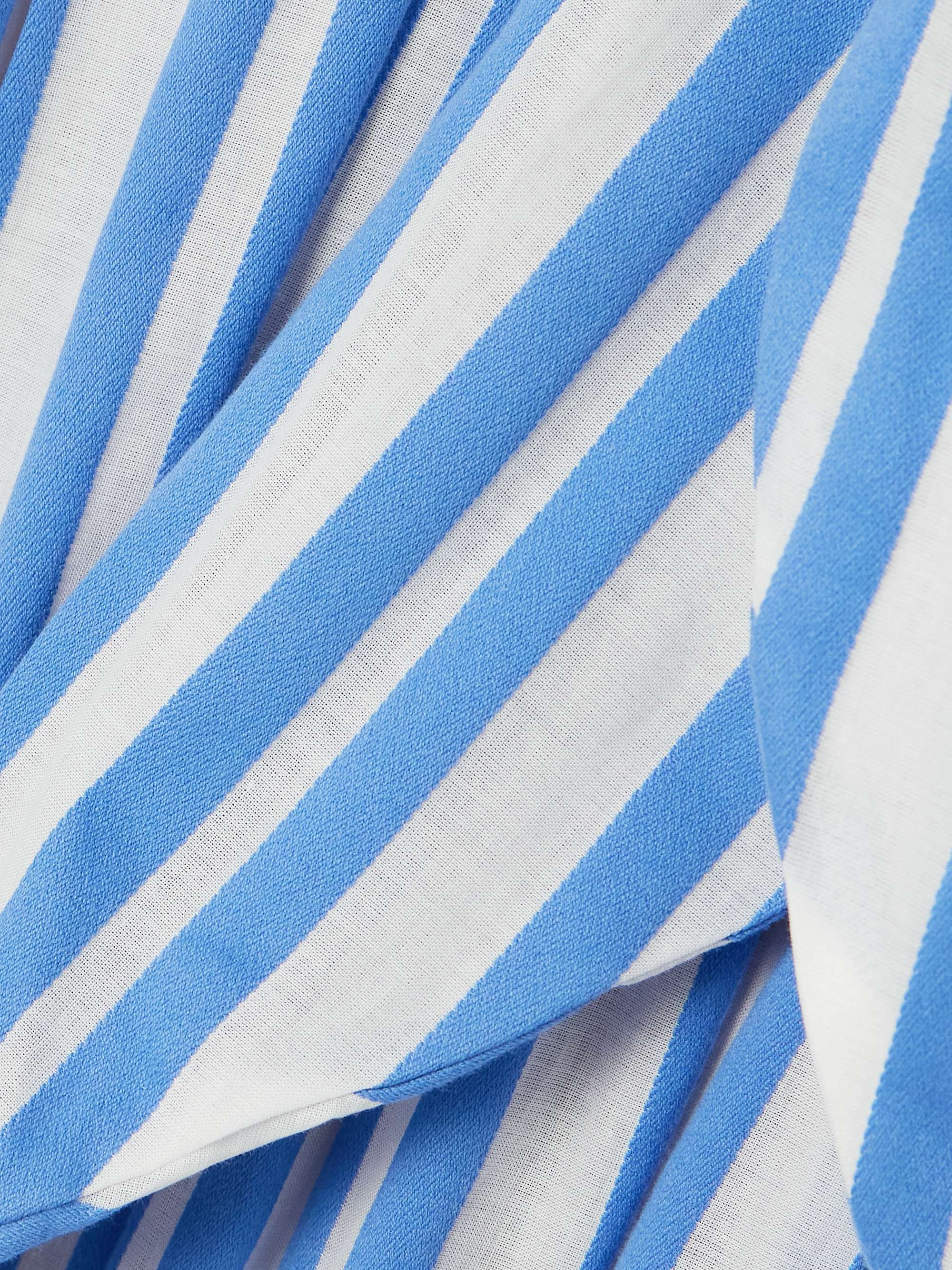 Buena Mar belted striped cotton-voile midi dress view