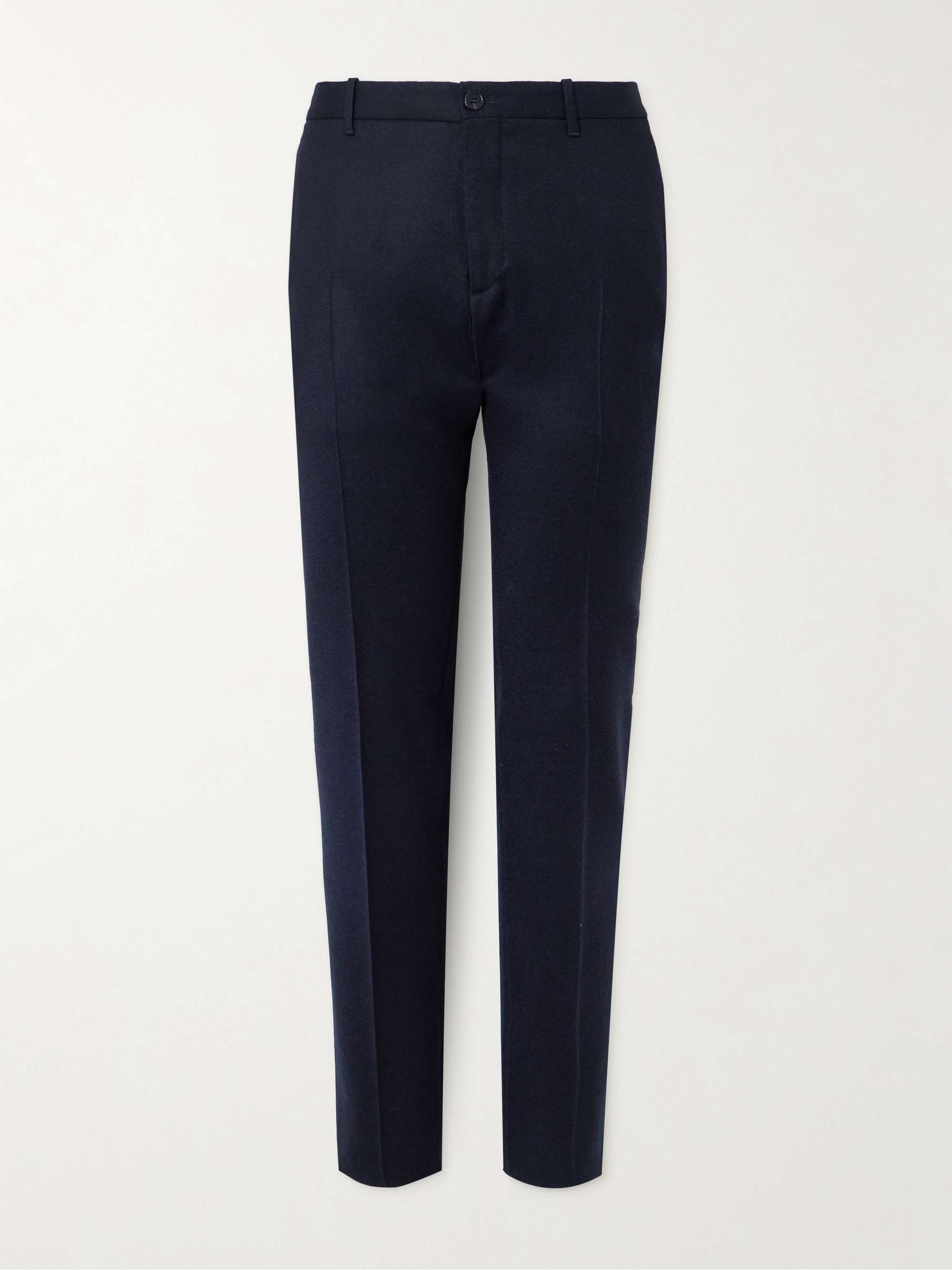 Venezia 1951 Slim-Fit Brushed Wool-Twill Trousers view