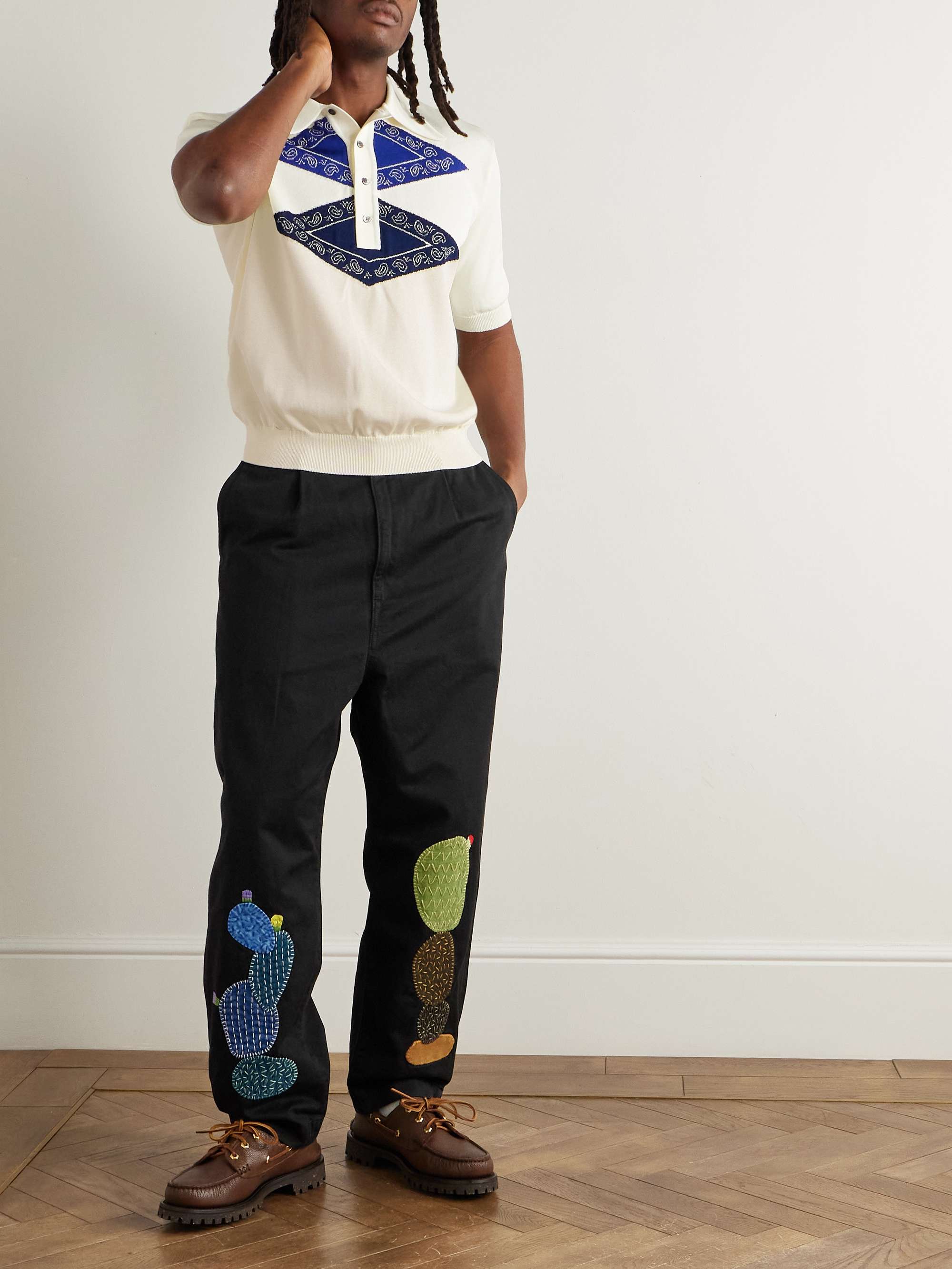 Jacquard-Knit Polo Shirt view