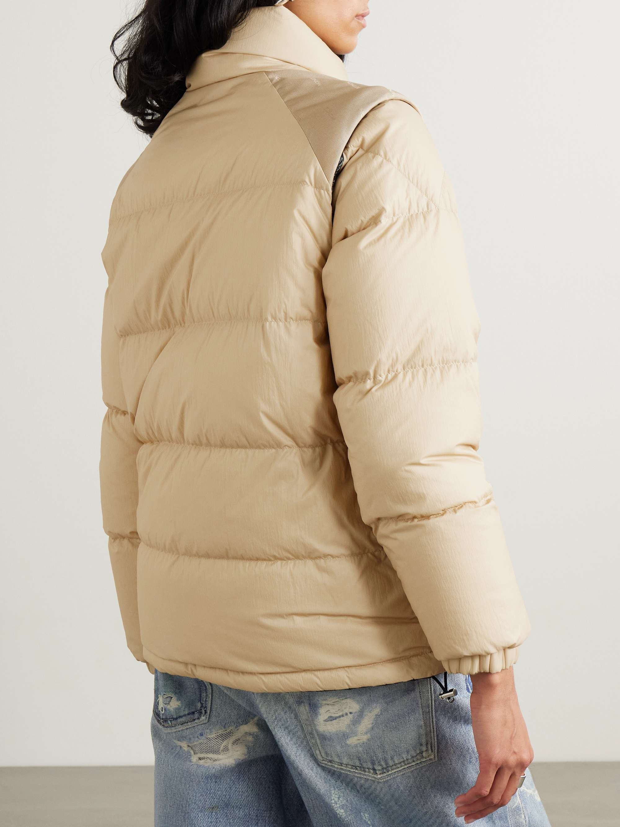 Verone reversible twill-jacquard trimmed quilted shell down jacket view