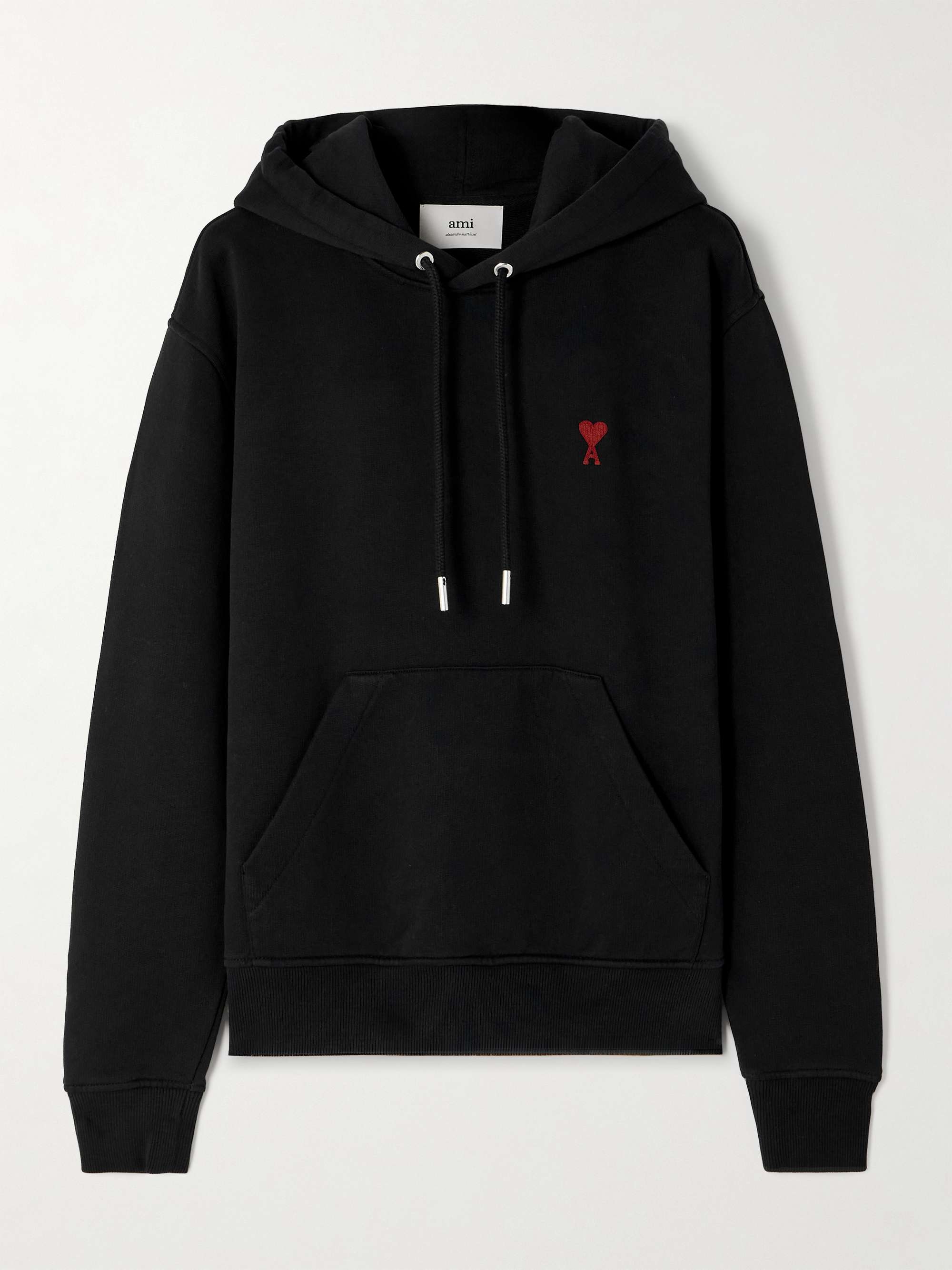 Embroidered cotton-blend jersey hoodie view