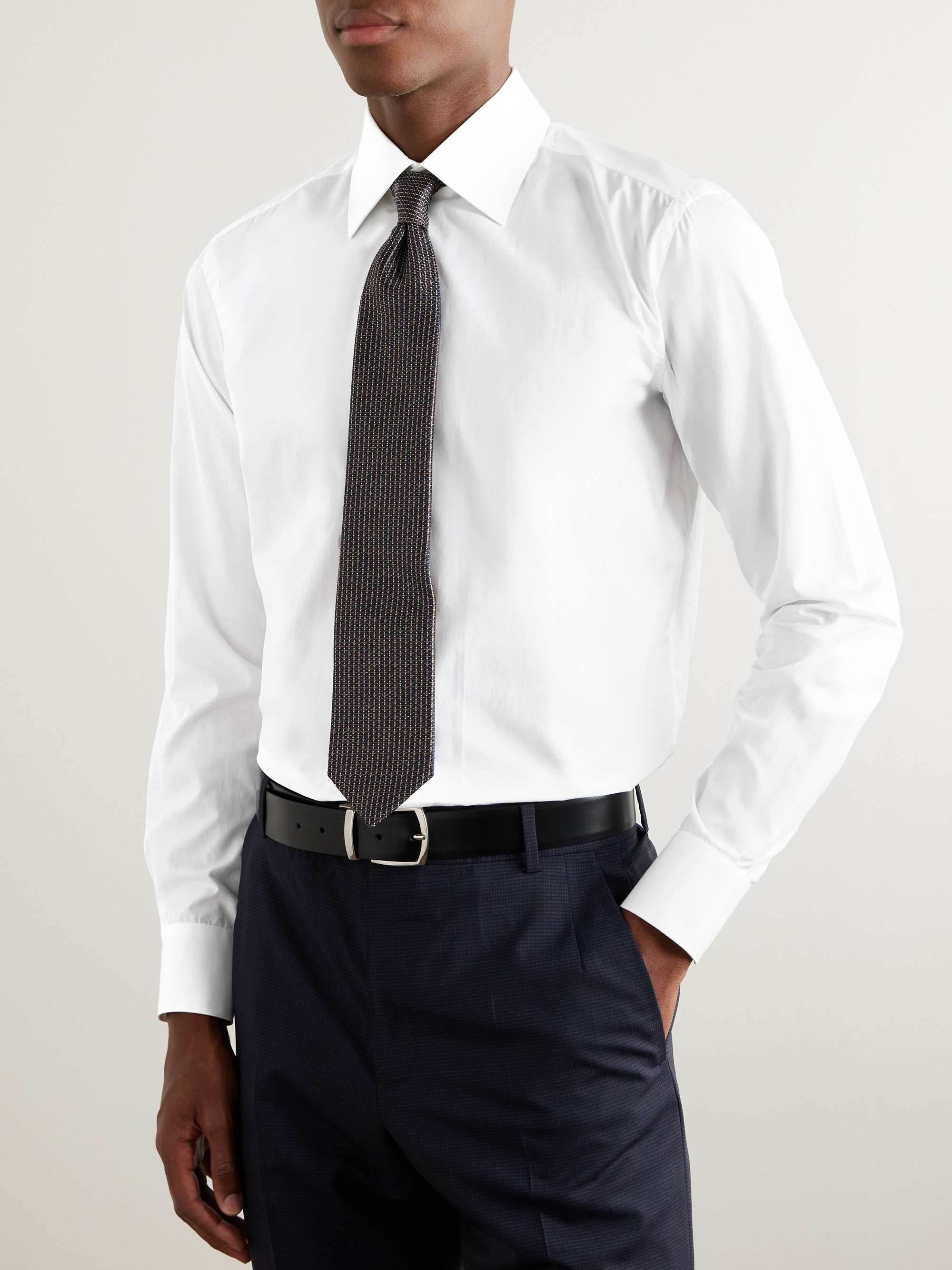 White Cotton-Poplin Shirt view