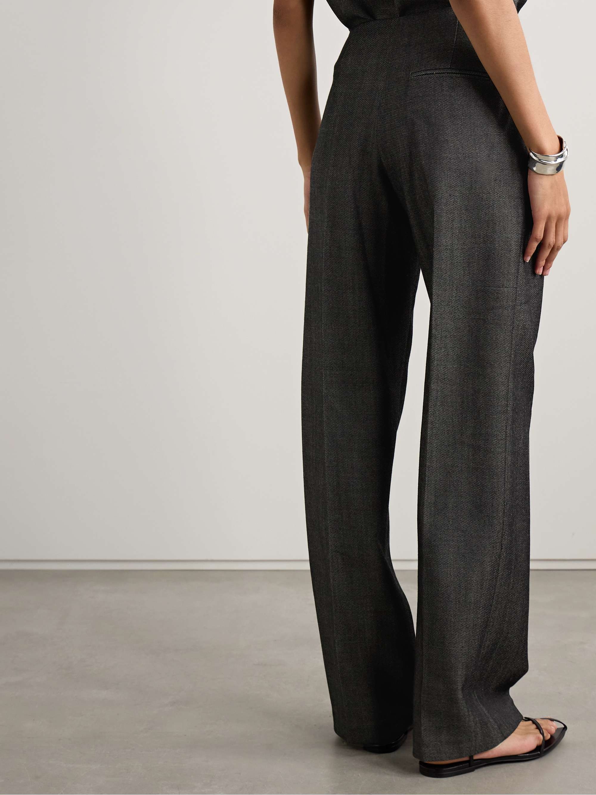 Redux pleated wool-twill straight-leg pants view